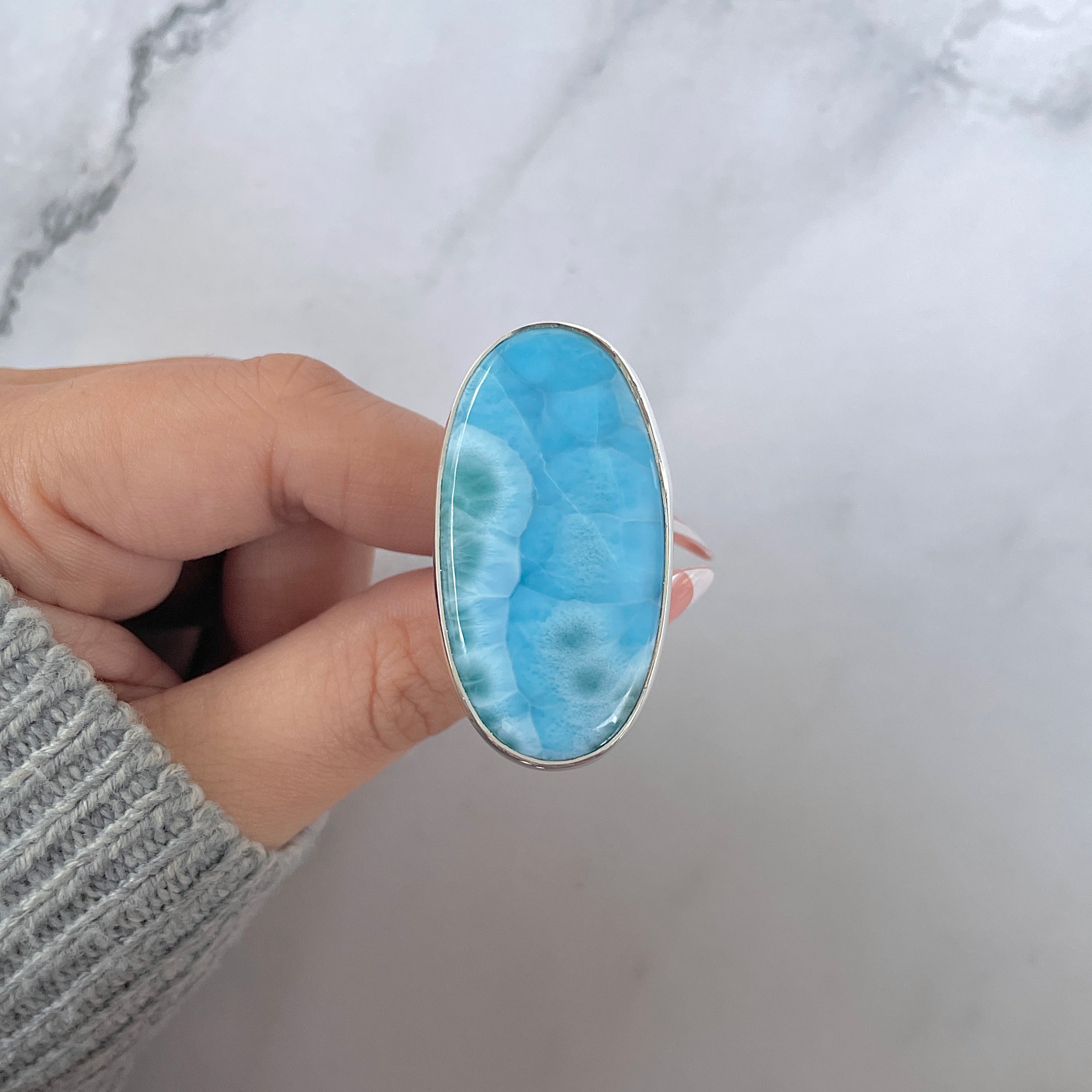 Larimar Adjustable Ring-(LAR-R-1362.)
