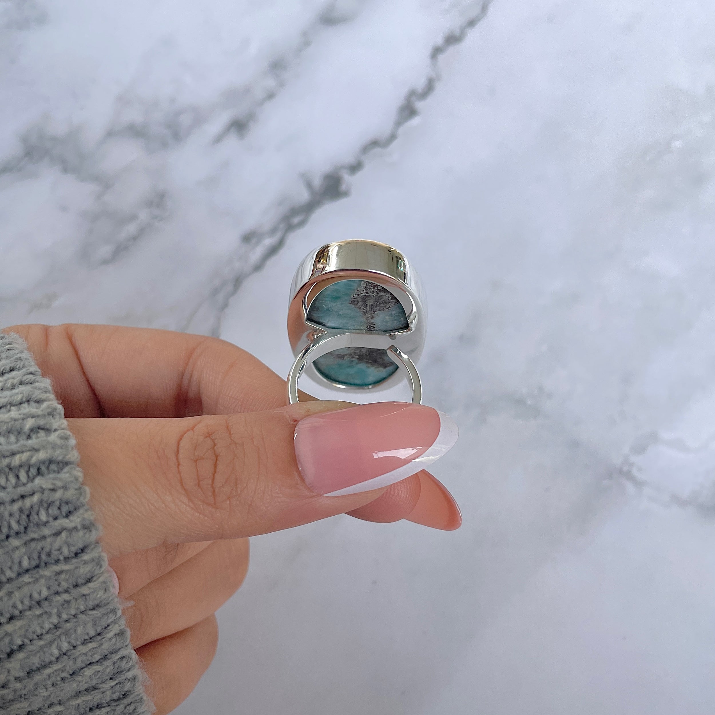 Larimar Adjustable Ring-(LAR-R-1362.)