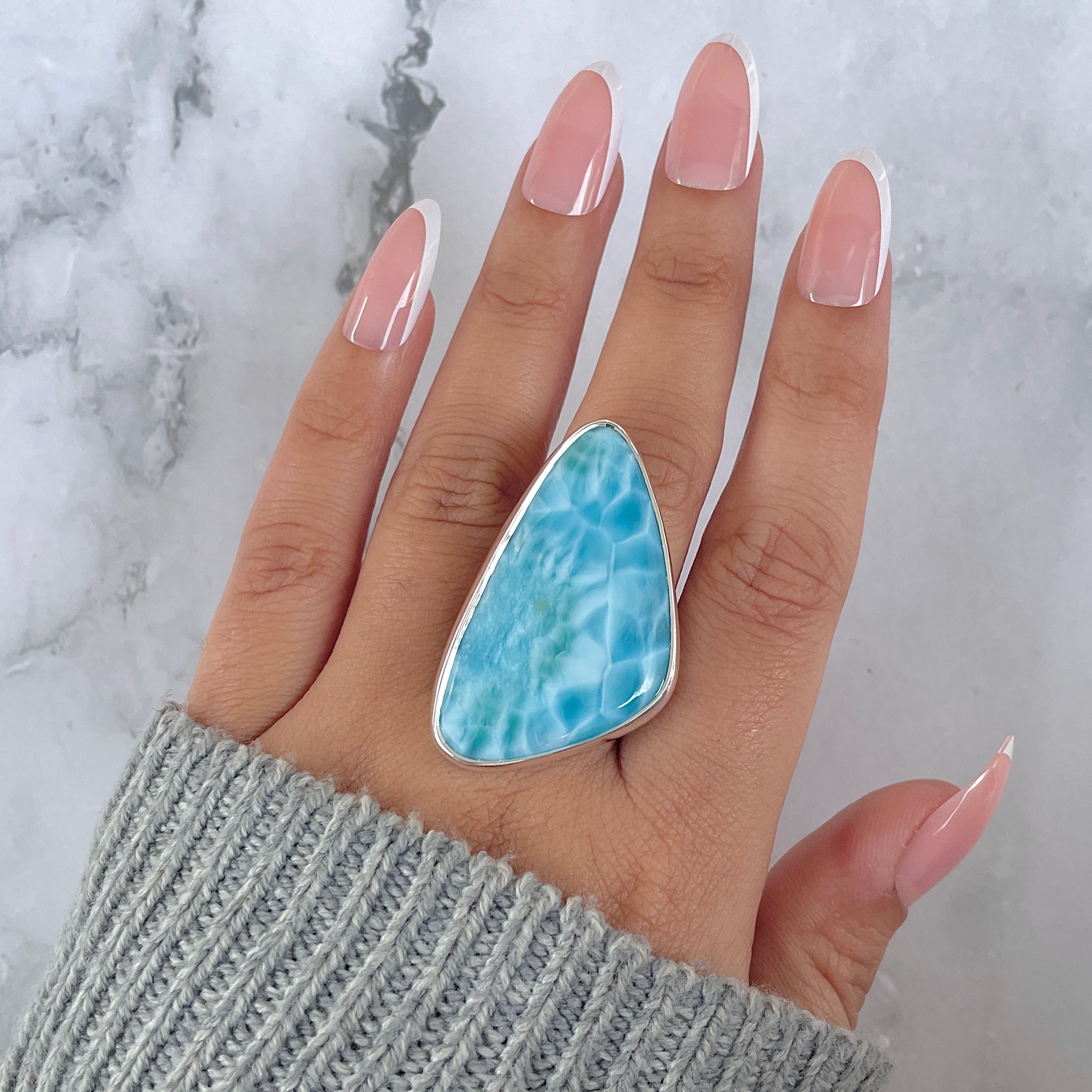 Larimar Adjustable Ring-(LAR-R-1363.)