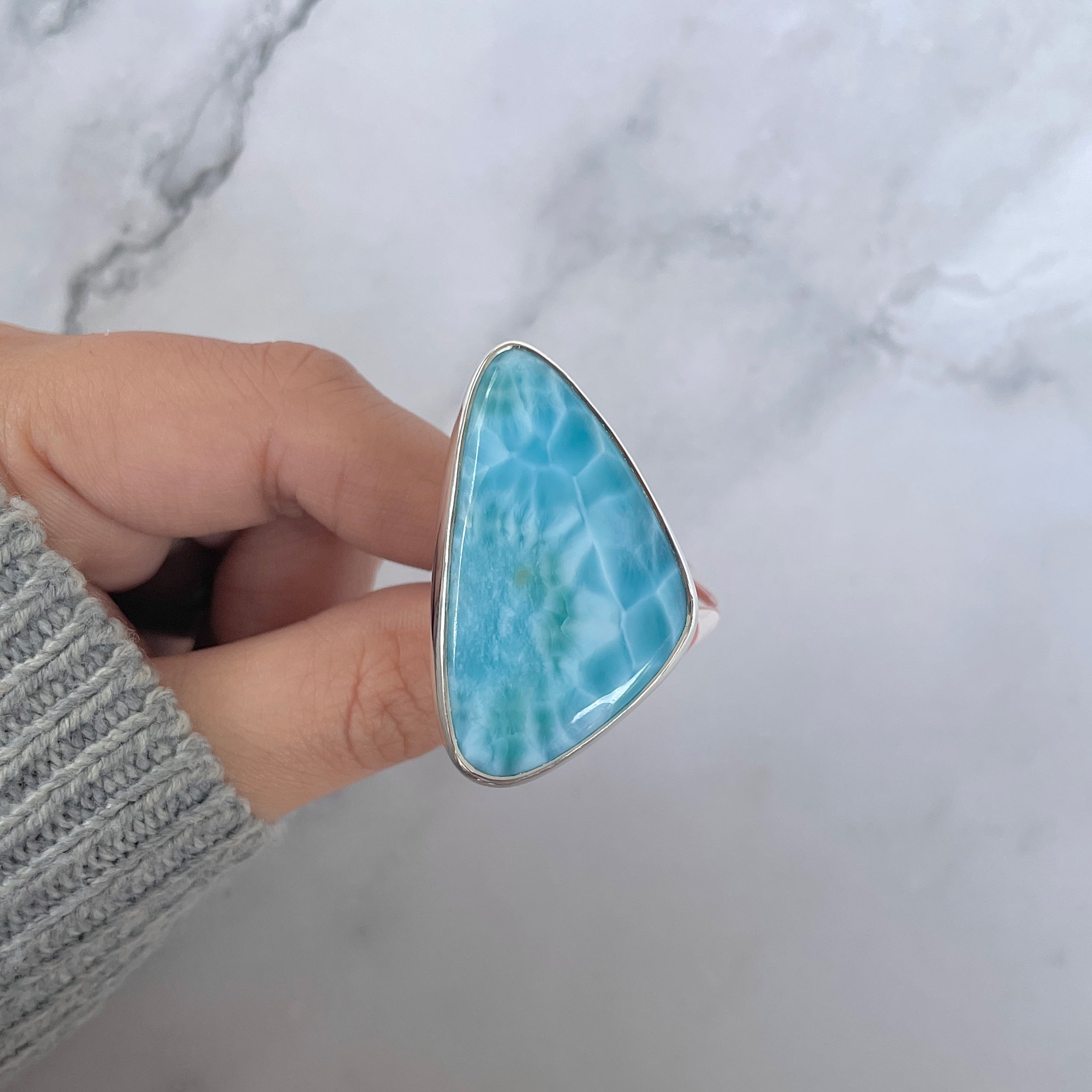 Larimar Adjustable Ring-(LAR-R-1363.)