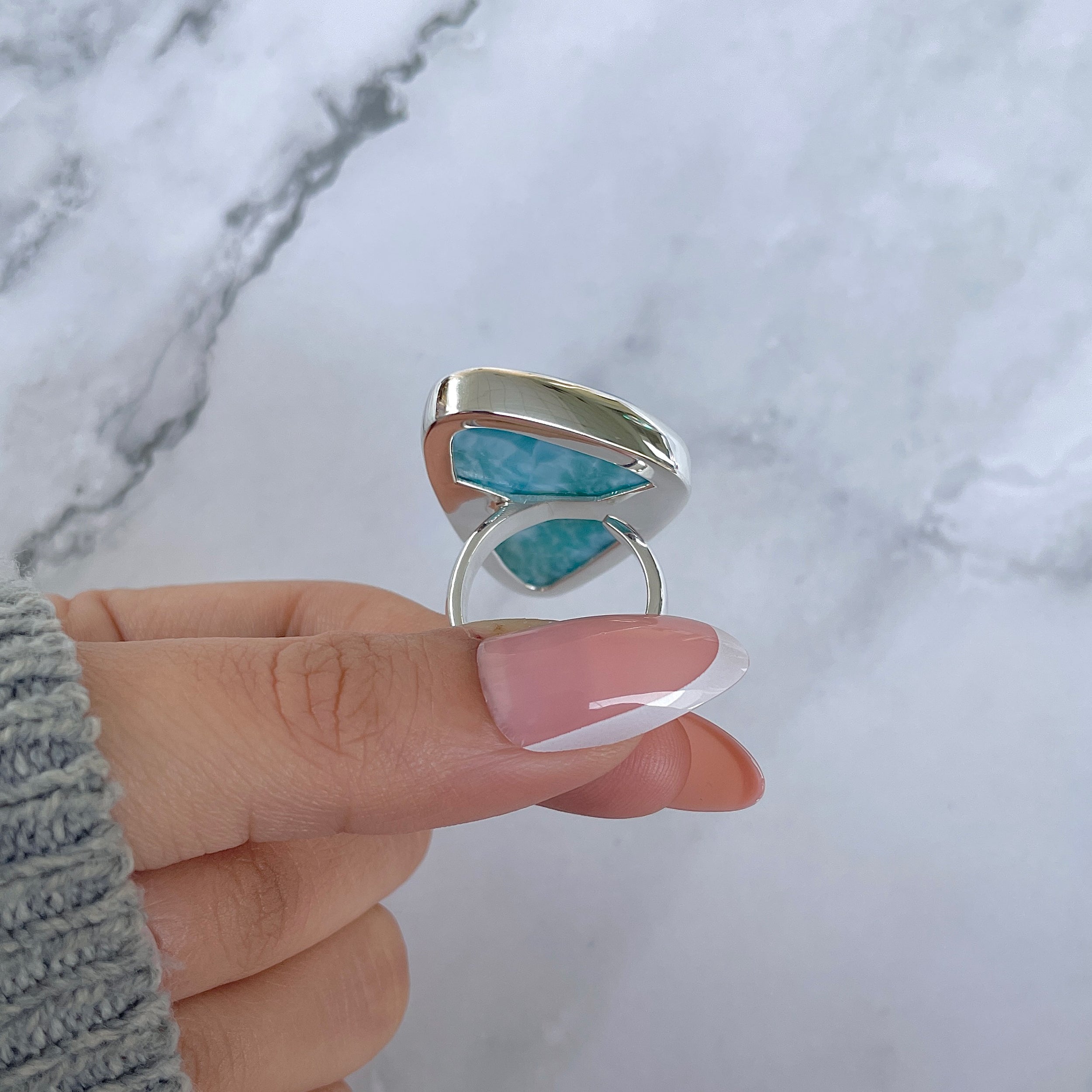 Larimar Adjustable Ring-(LAR-R-1363.)