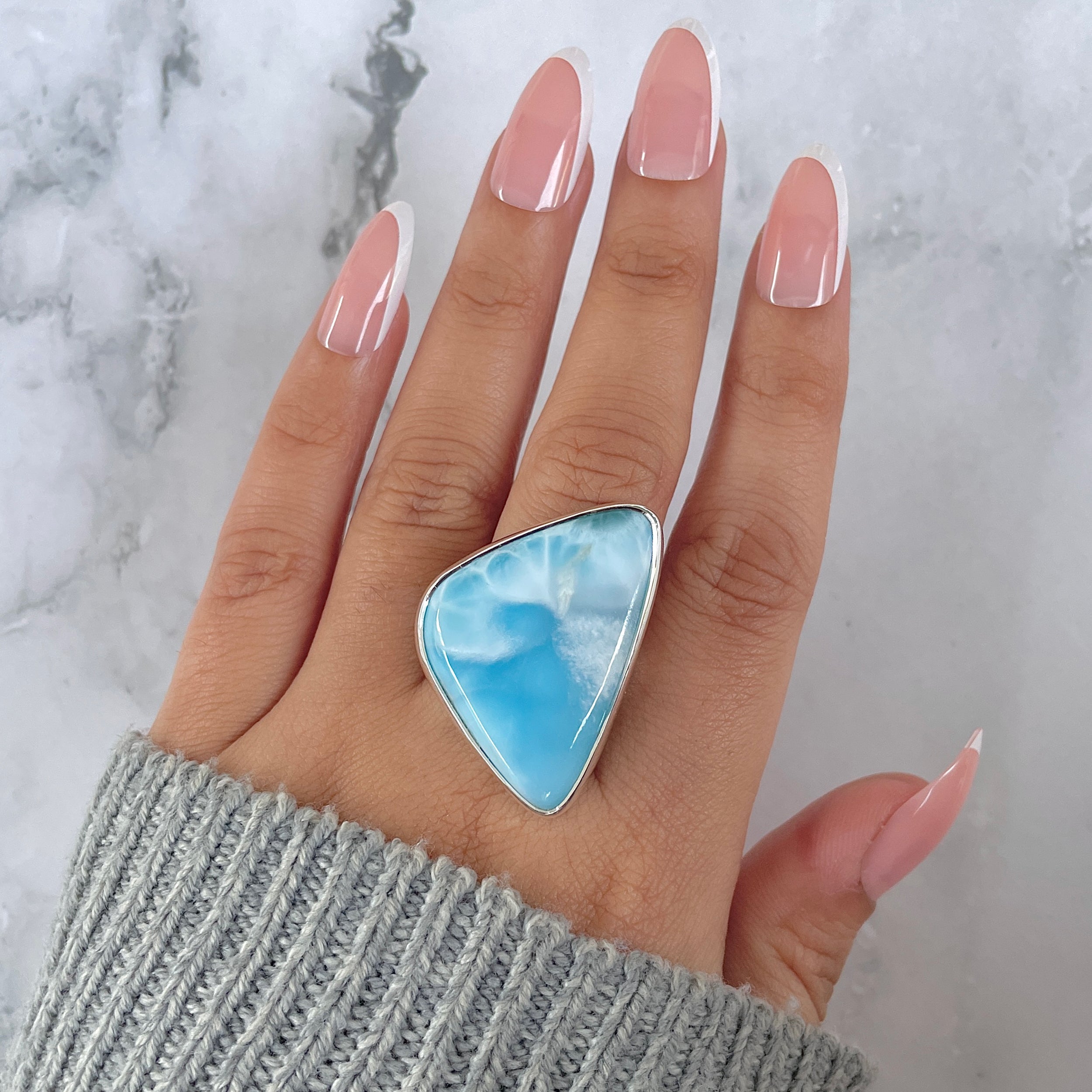 Larimar Adjustable Ring-(LAR-R-1364.)