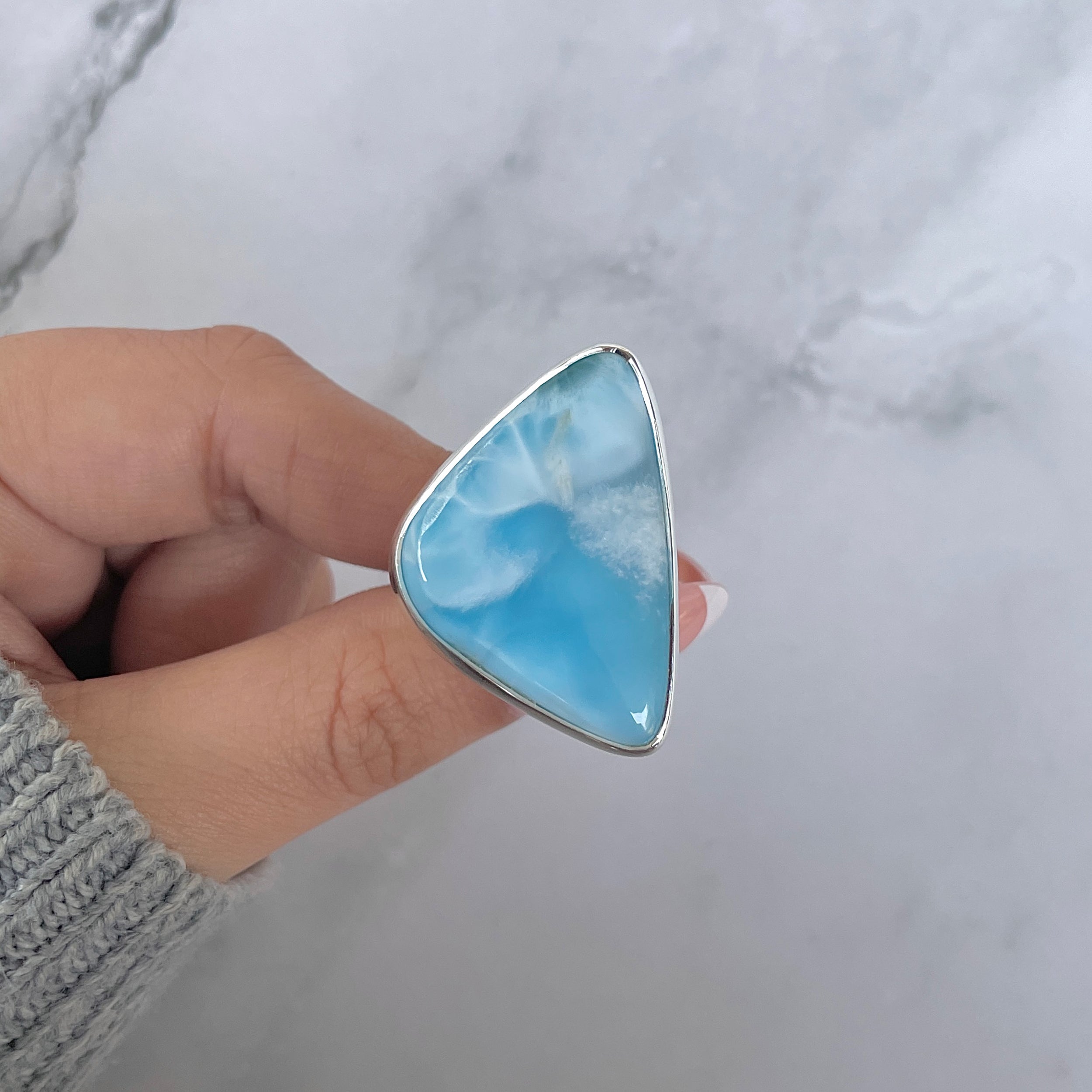 Larimar Adjustable Ring-(LAR-R-1364.)
