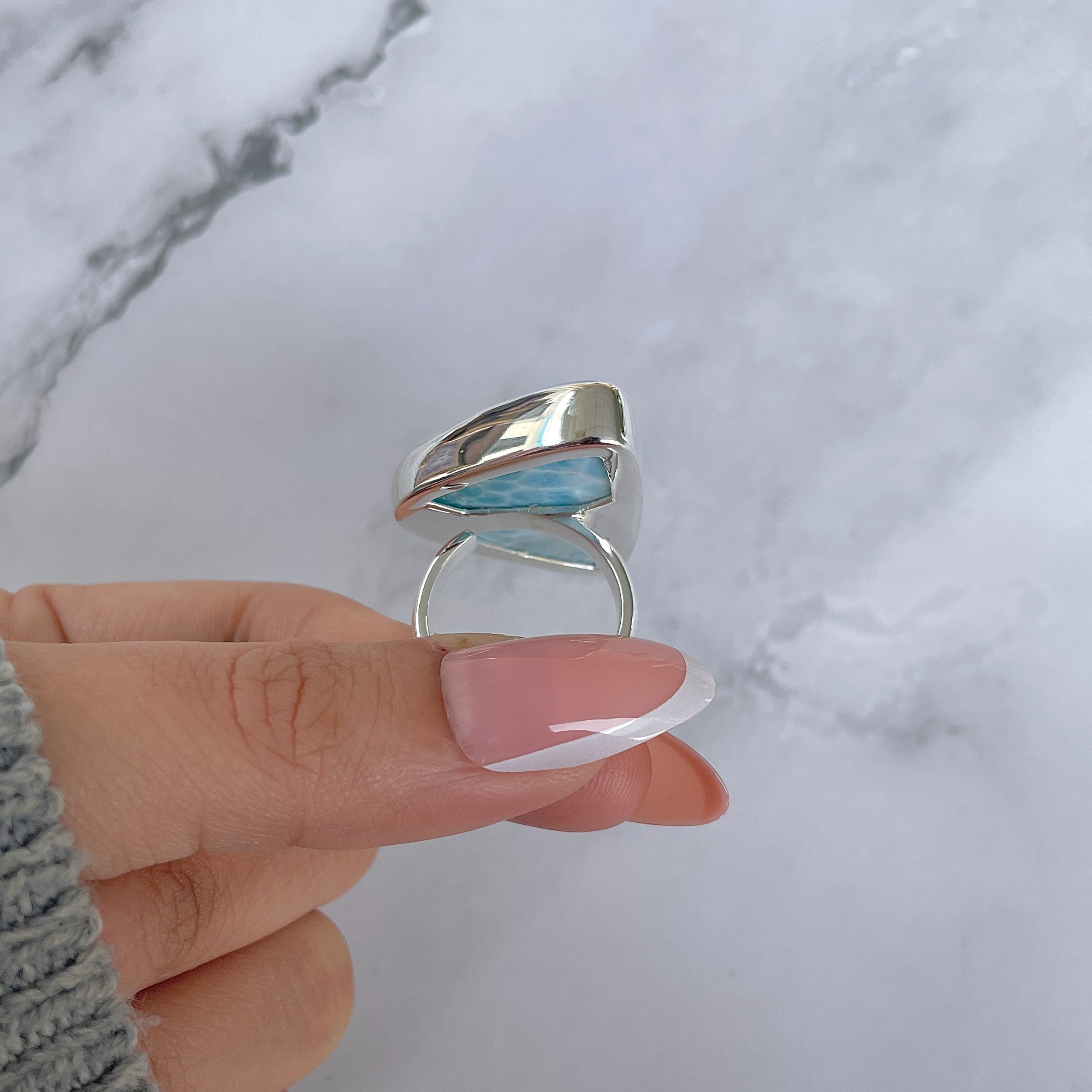 Larimar Adjustable Ring-(LAR-R-1364.)