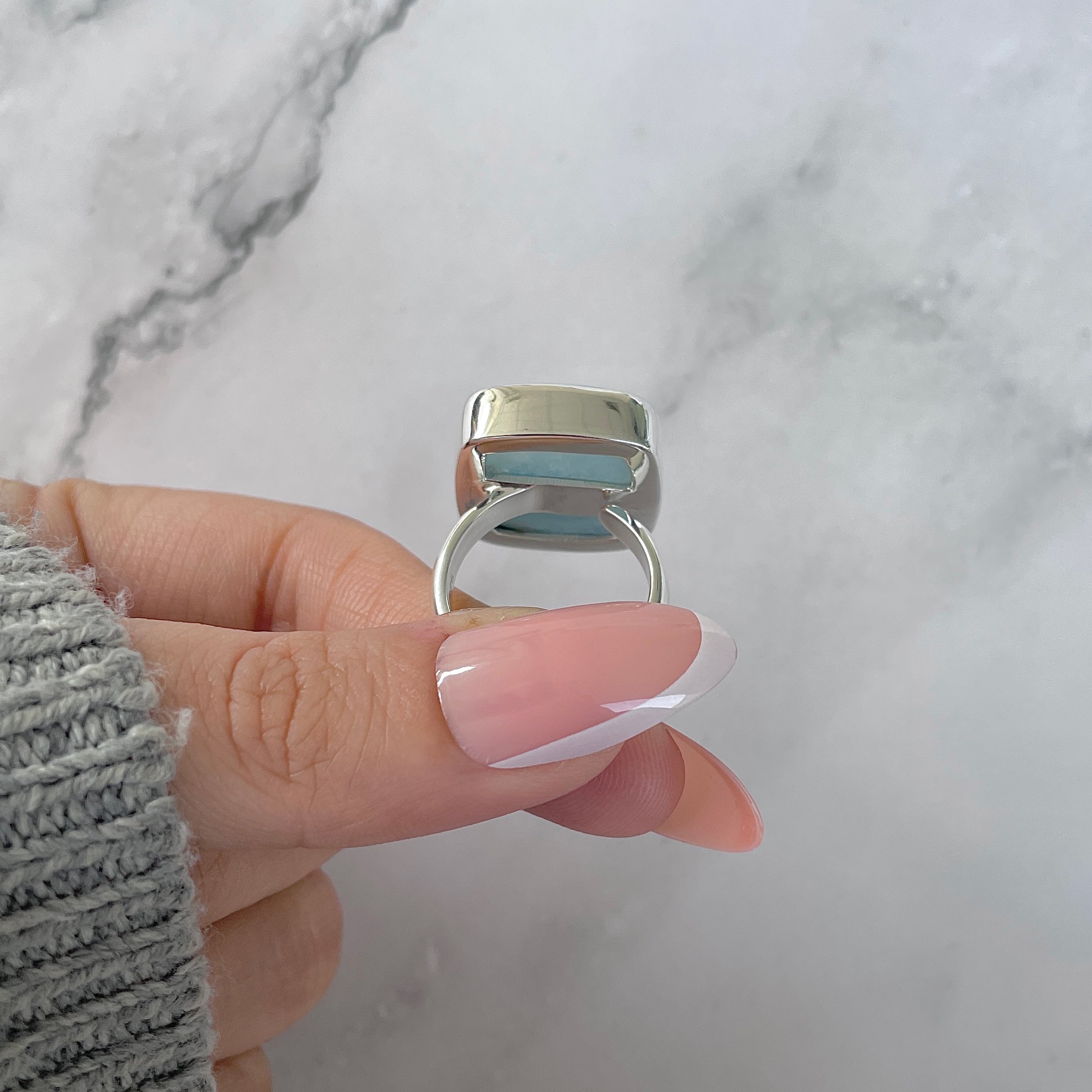 Larimar Adjustable Ring-(LAR-R-1366.)