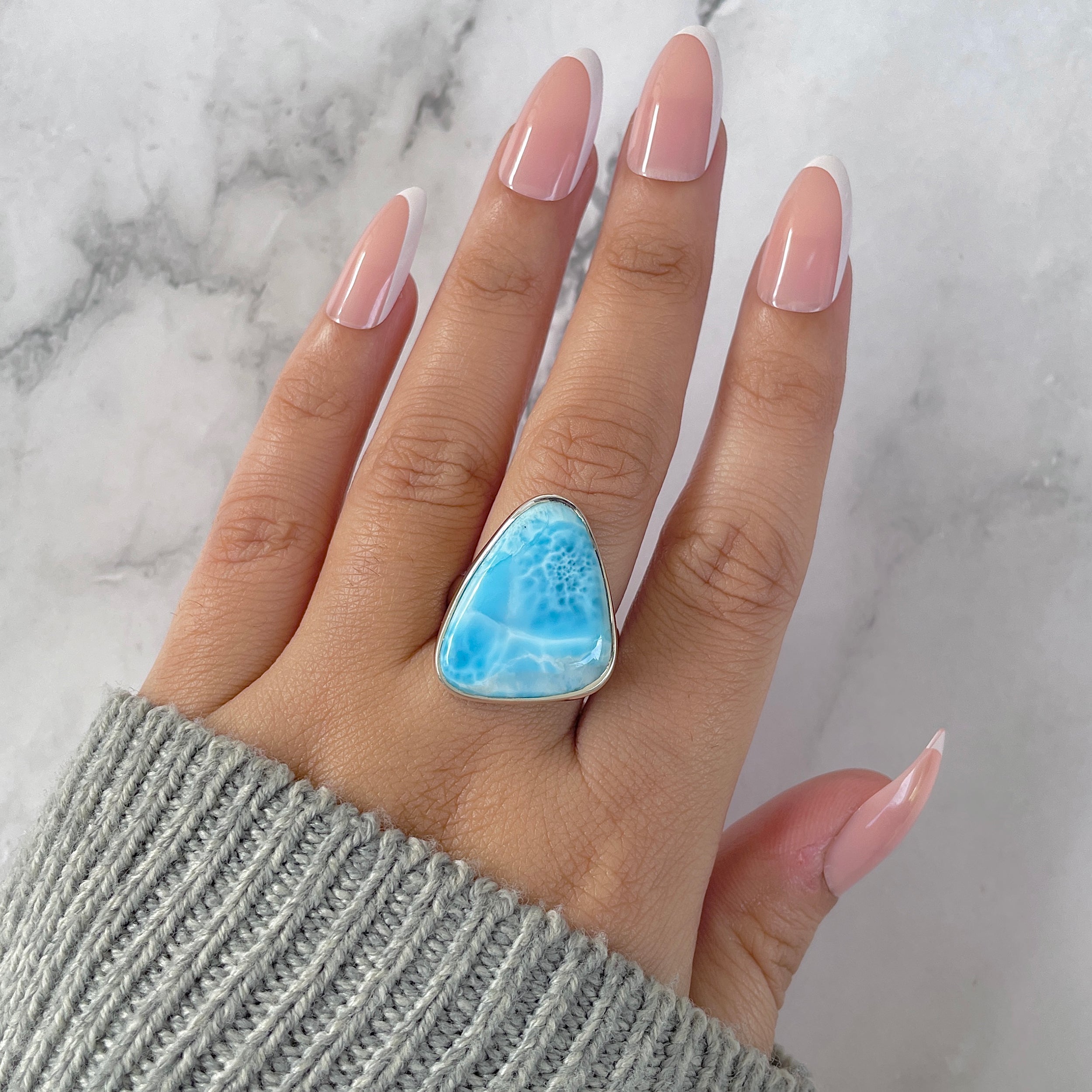 Larimar Adjustable Ring-(LAR-R-1368.)