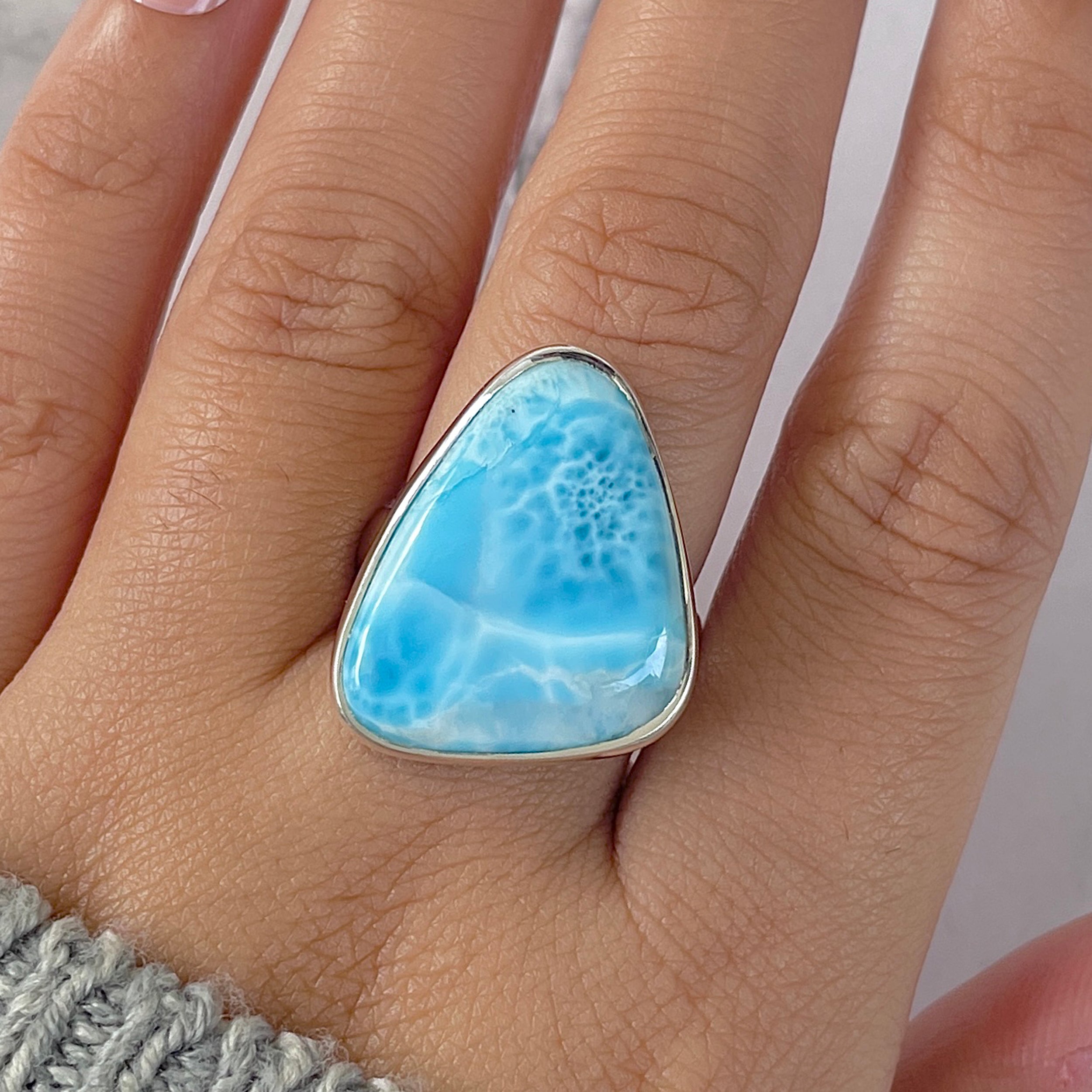 Larimar Adjustable Ring-(LAR-R-1368.)
