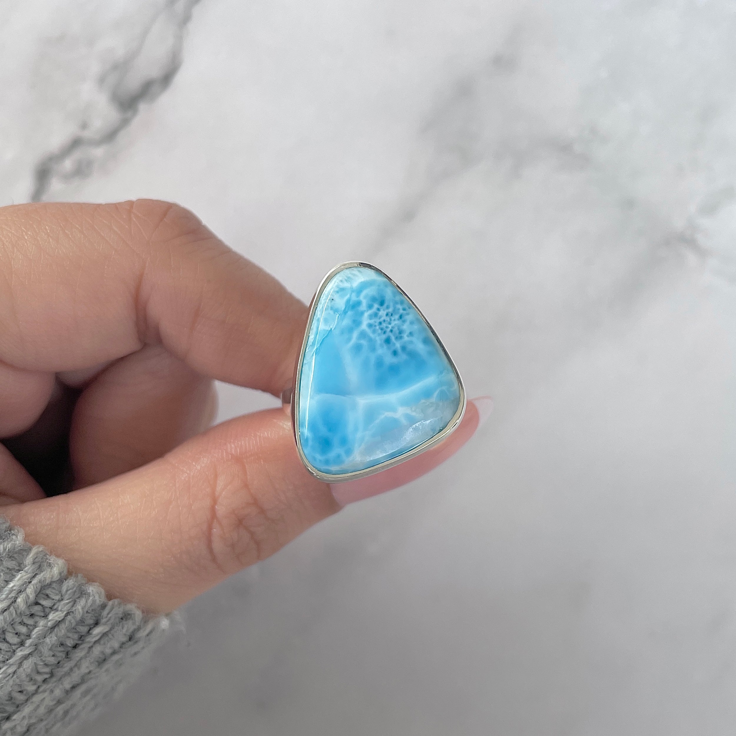 Larimar Adjustable Ring-(LAR-R-1368.)