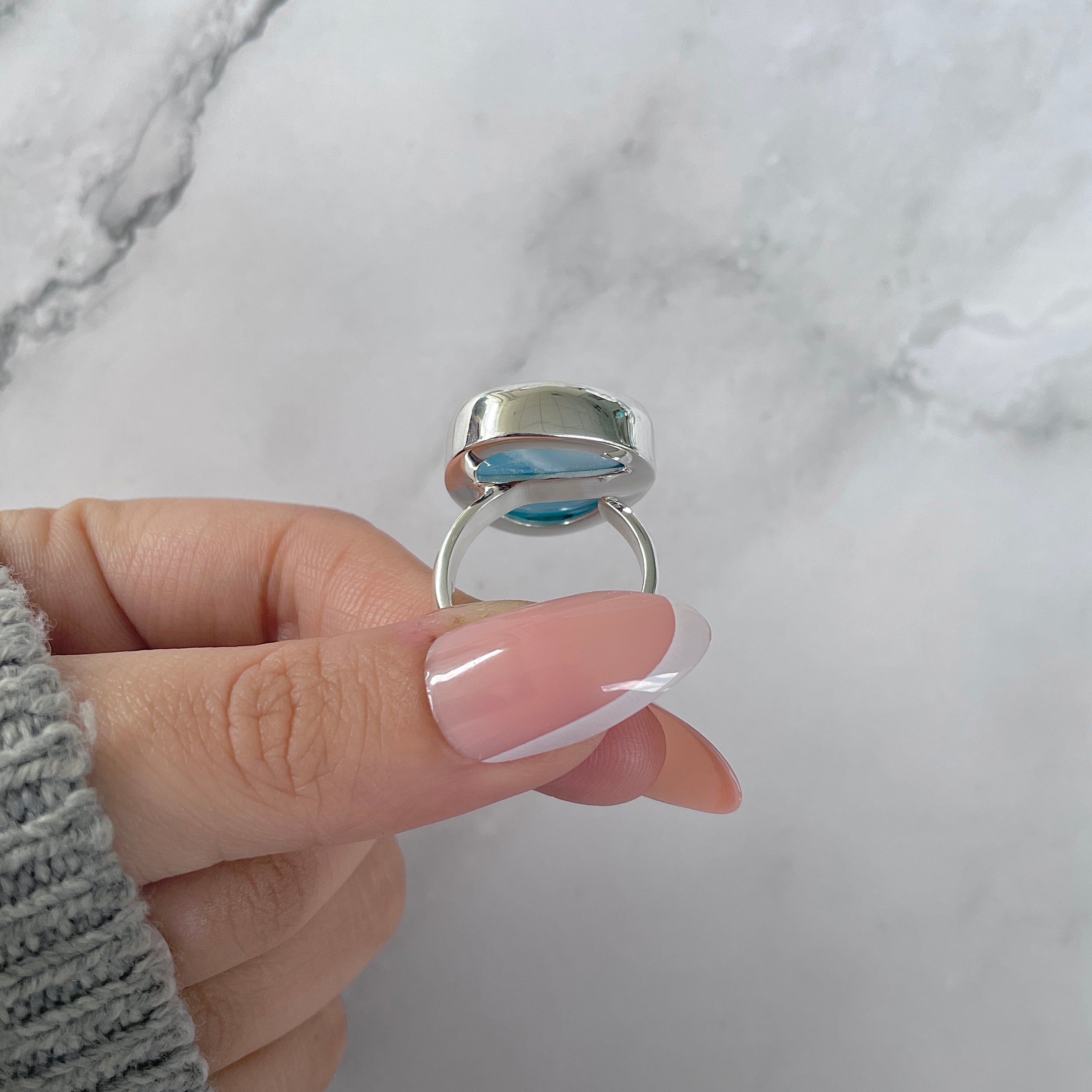 Larimar Adjustable Ring-(LAR-R-1370.)