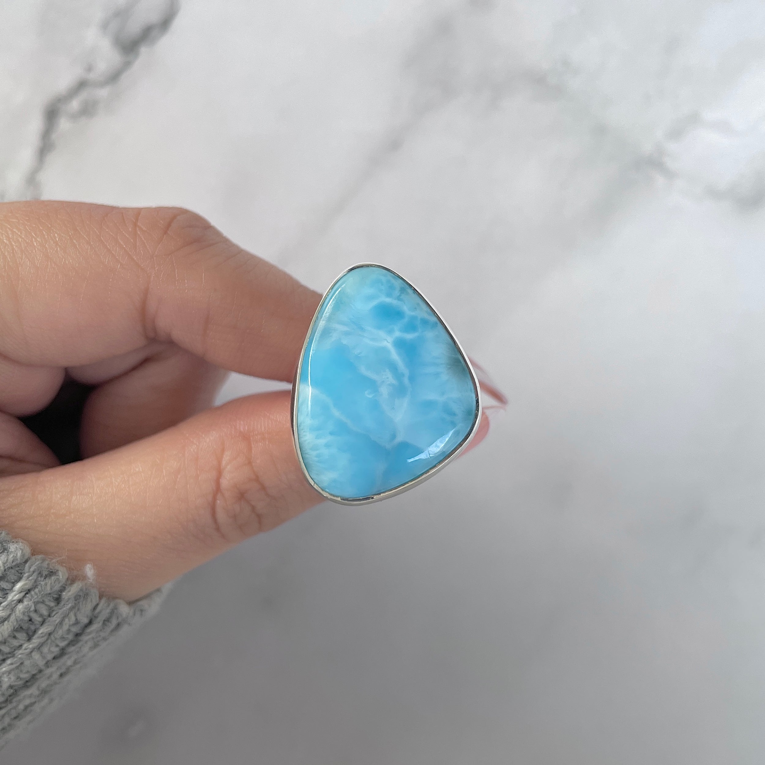 Larimar Adjustable Ring-(LAR-R-1371.)