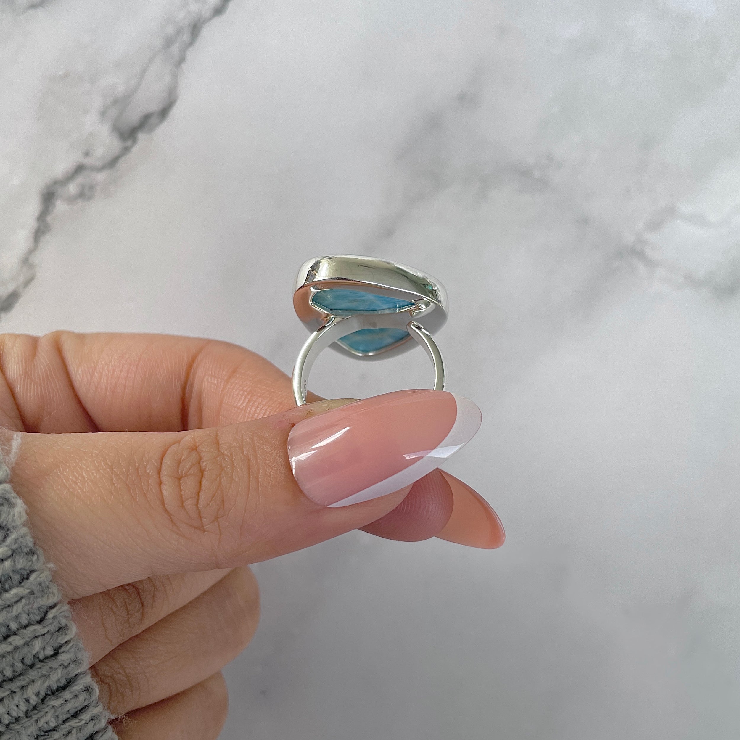 Larimar Adjustable Ring-(LAR-R-1371.)