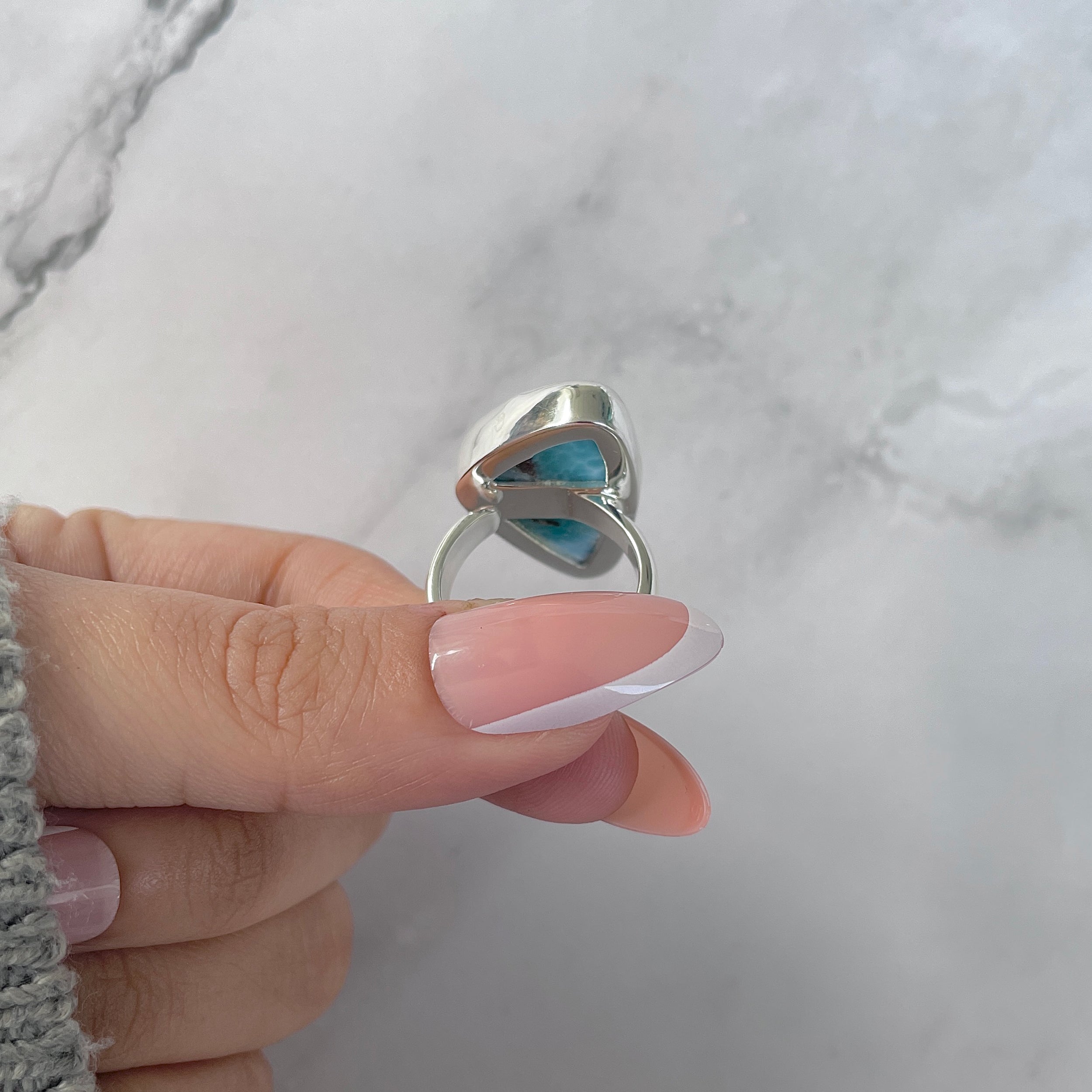 Larimar Adjustable Ring-(LAR-R-1372.)