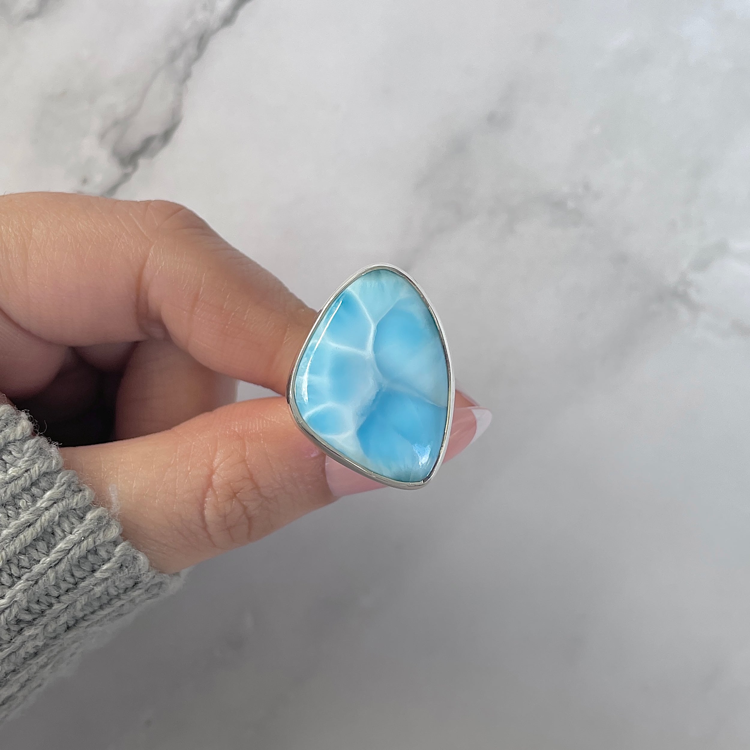 Larimar Adjustable Ring-(LAR-R-1373.)