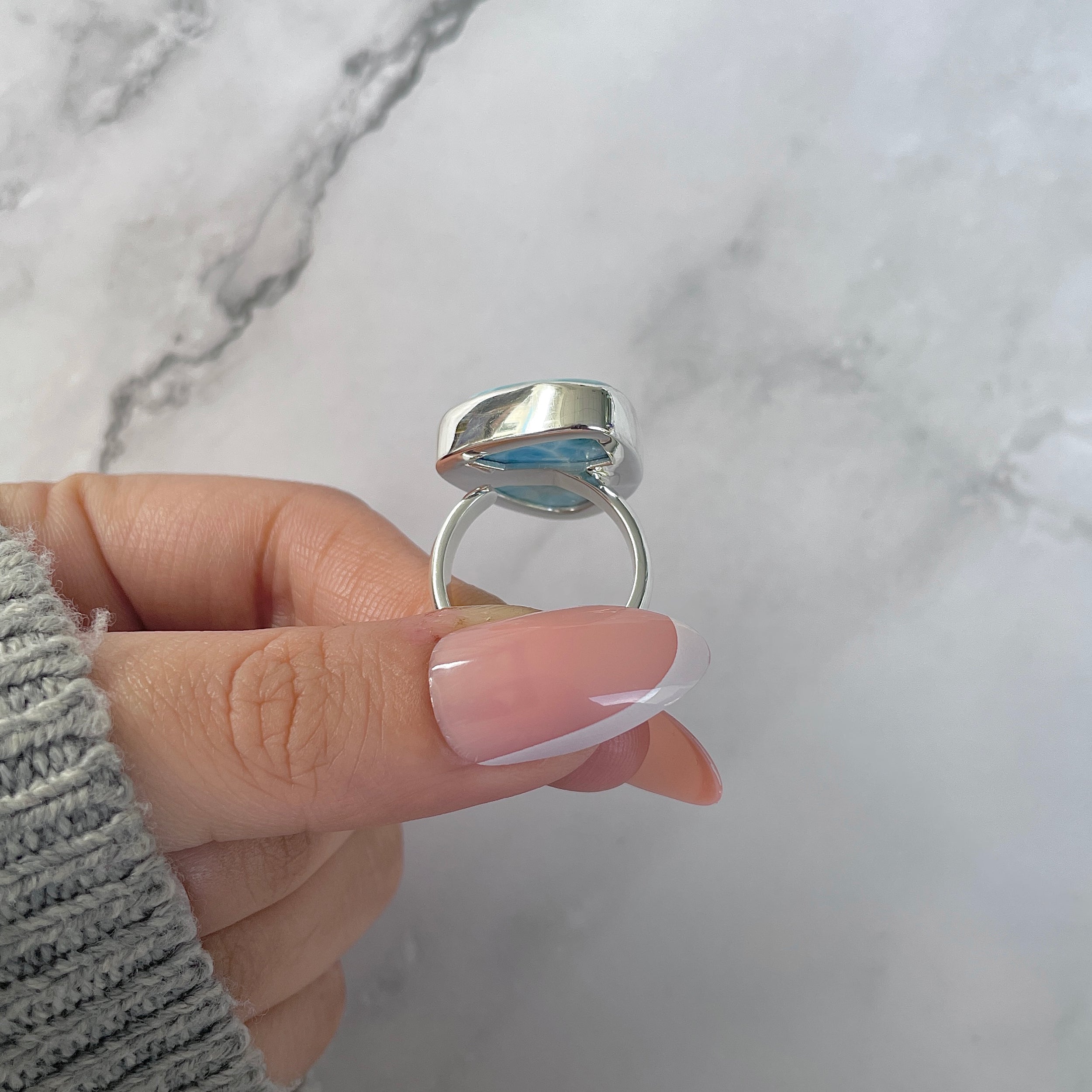 Larimar Adjustable Ring-(LAR-R-1373.)