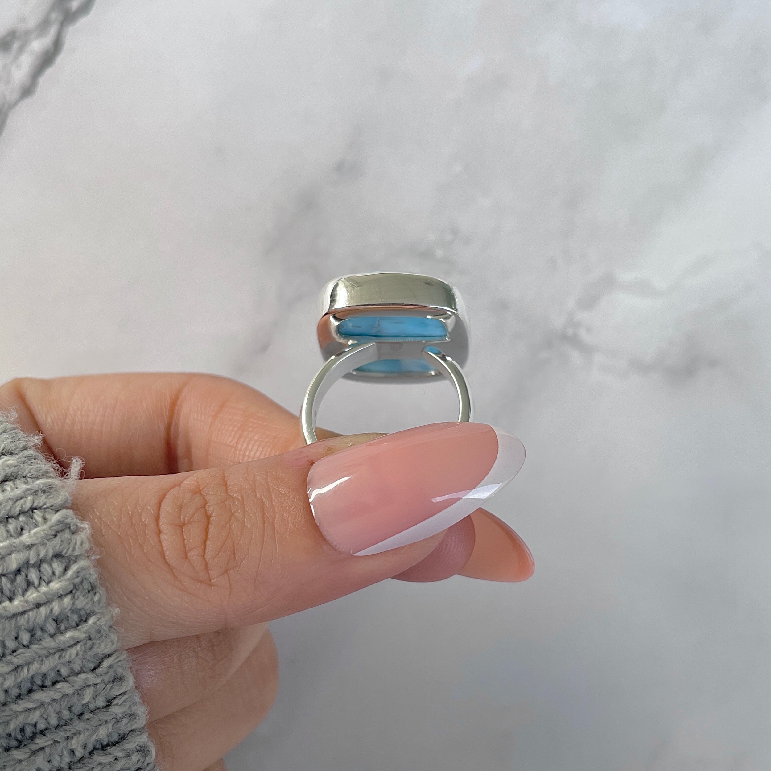 Larimar Adjustable Ring-(LAR-R-1374.)