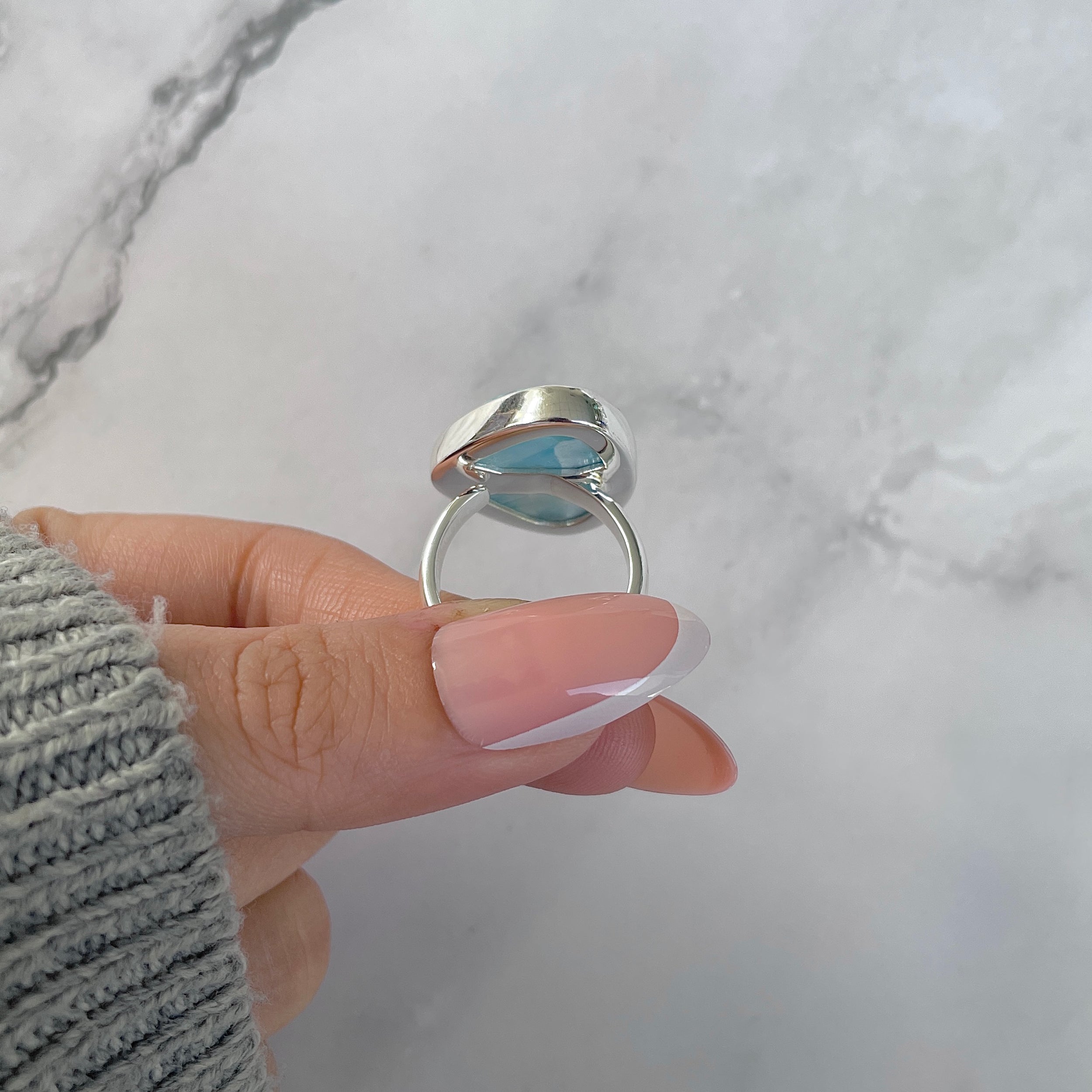 Larimar Adjustable Ring-(LAR-R-1375.)