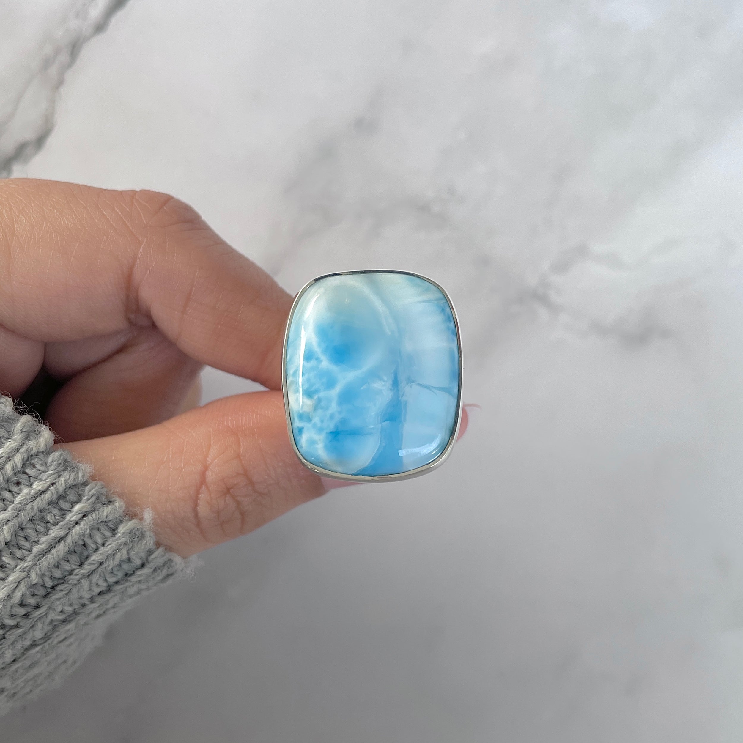 Larimar Adjustable Ring-(LAR-R-1376.)
