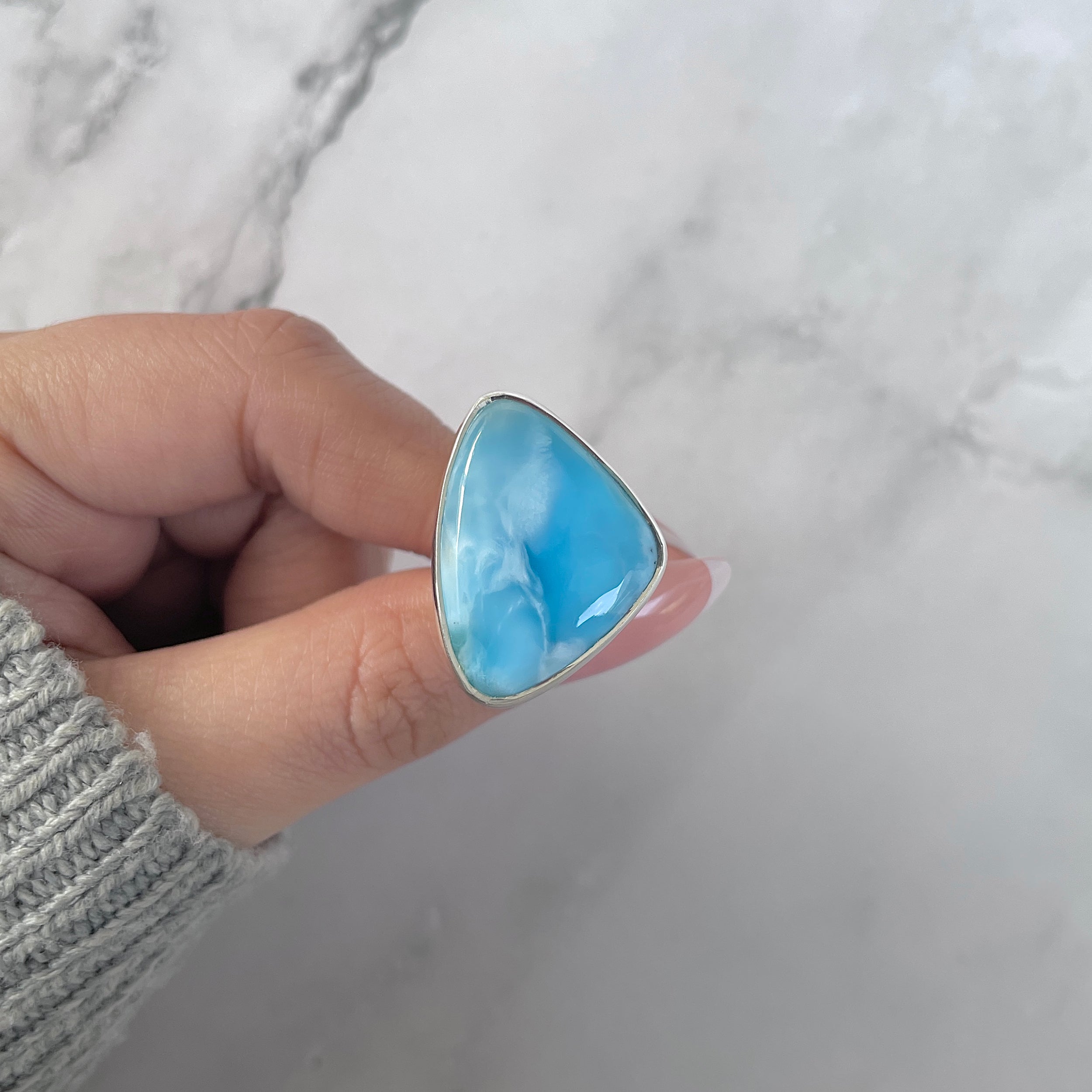 Larimar Adjustable Ring-(LAR-R-1379.)