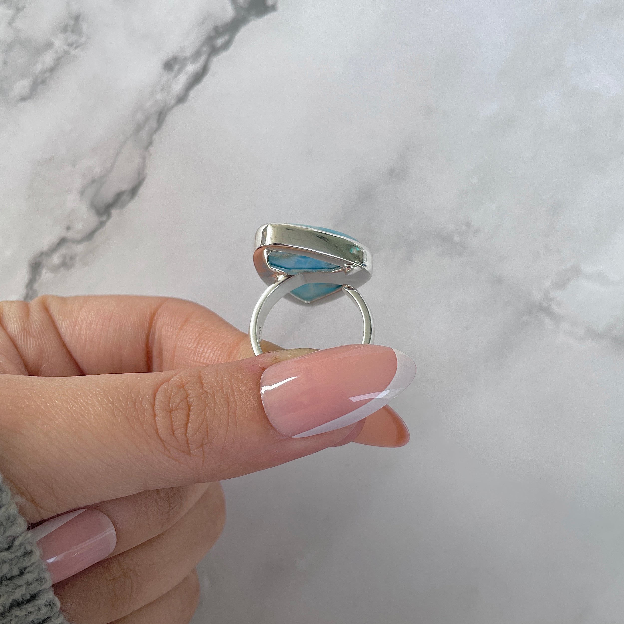 Larimar Adjustable Ring-(LAR-R-1379.)