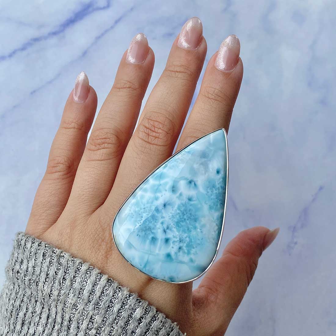Larimar Adjustable Ring-(LAR-R-138.)