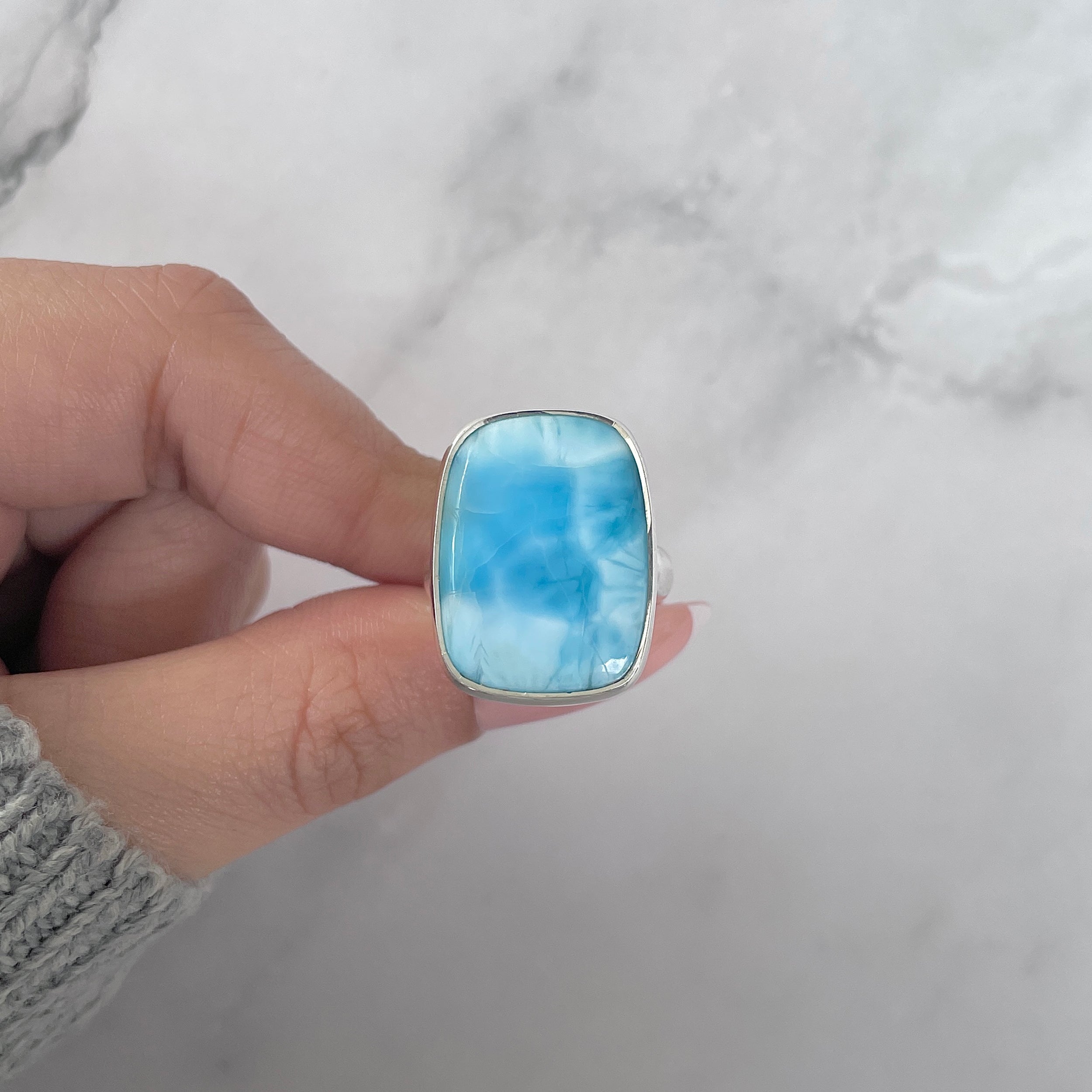 Larimar Adjustable Ring-(LAR-R-1382.)