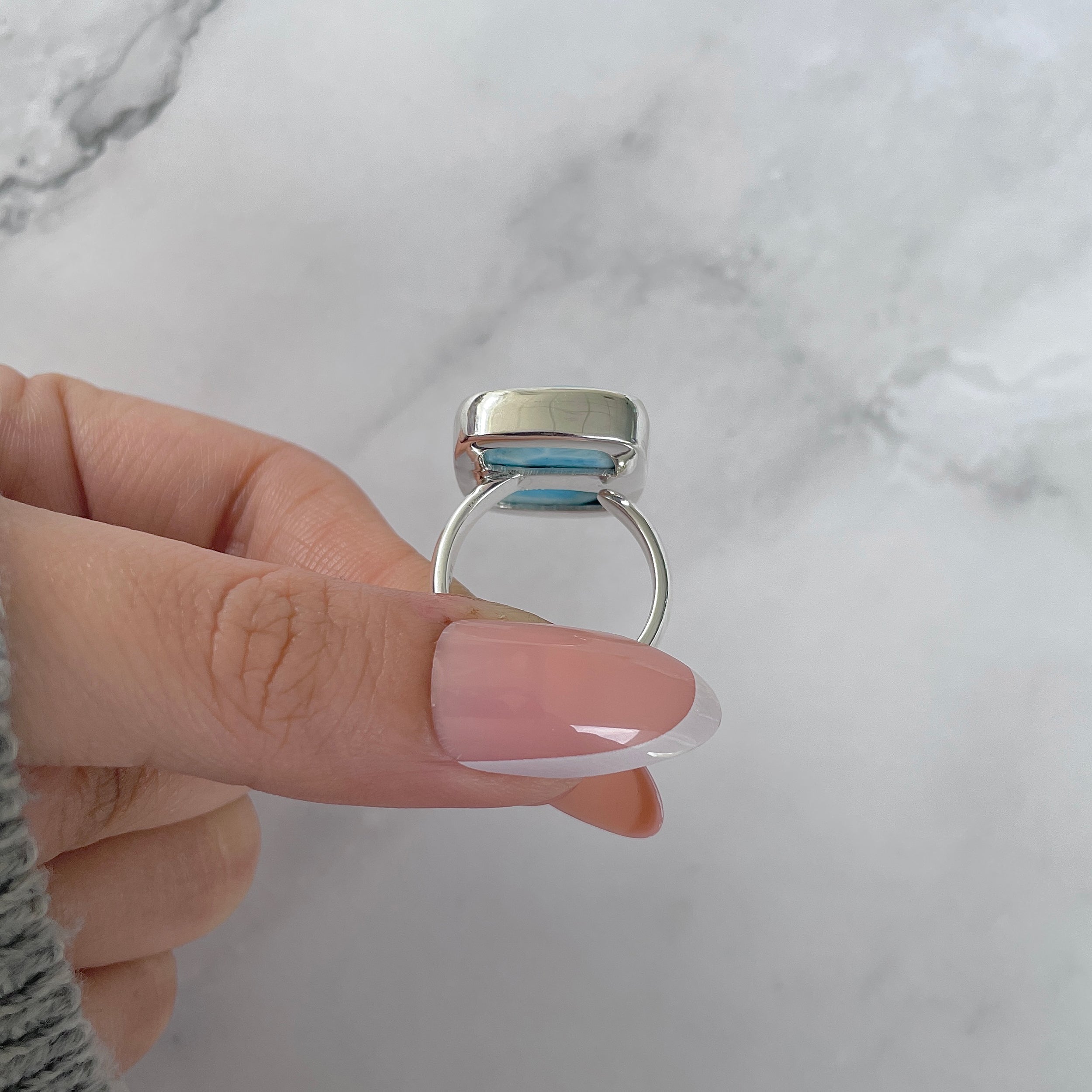 Larimar Adjustable Ring-(LAR-R-1382.)