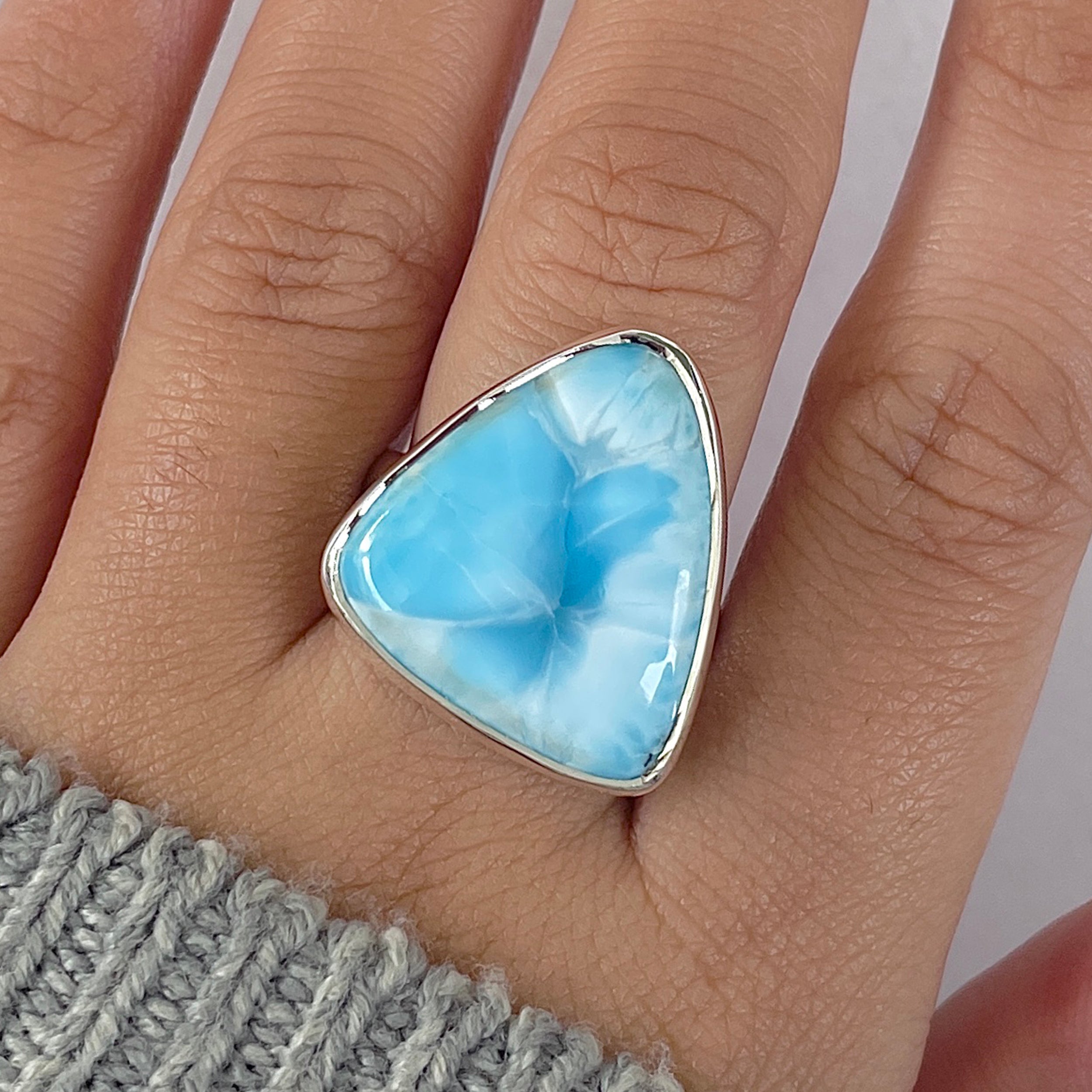 Larimar Adjustable Ring-(LAR-R-1383.)