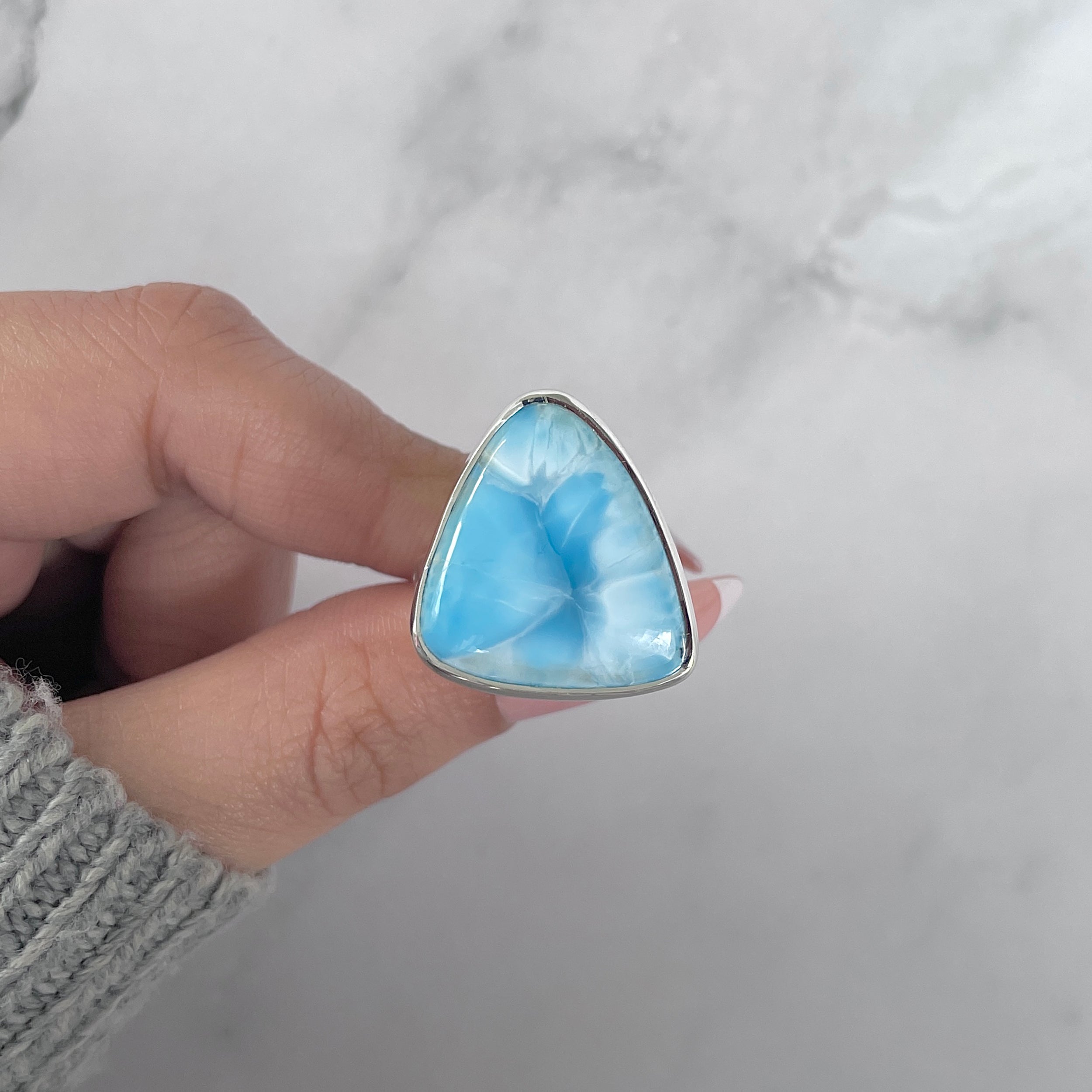 Larimar Adjustable Ring-(LAR-R-1383.)