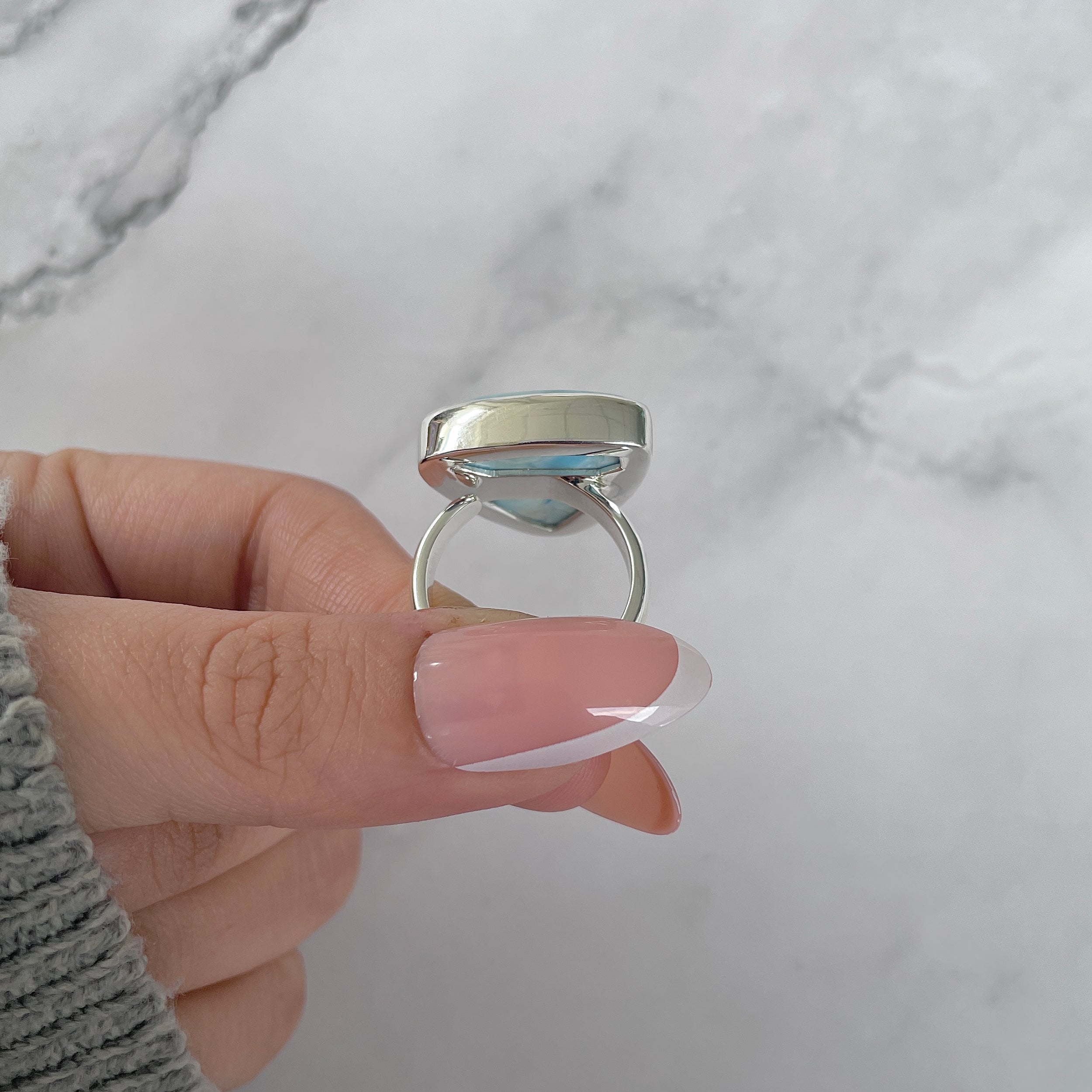 Larimar Adjustable Ring-(LAR-R-1383.)