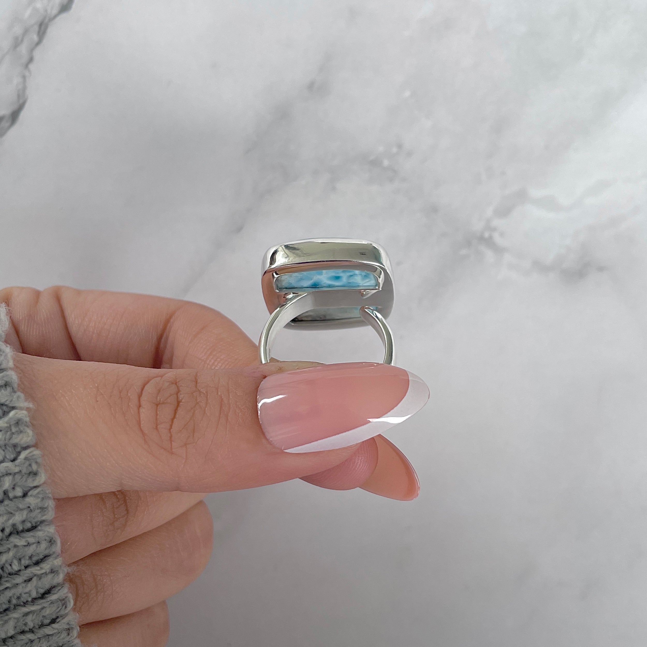 Larimar Adjustable Ring-(LAR-R-1385.)