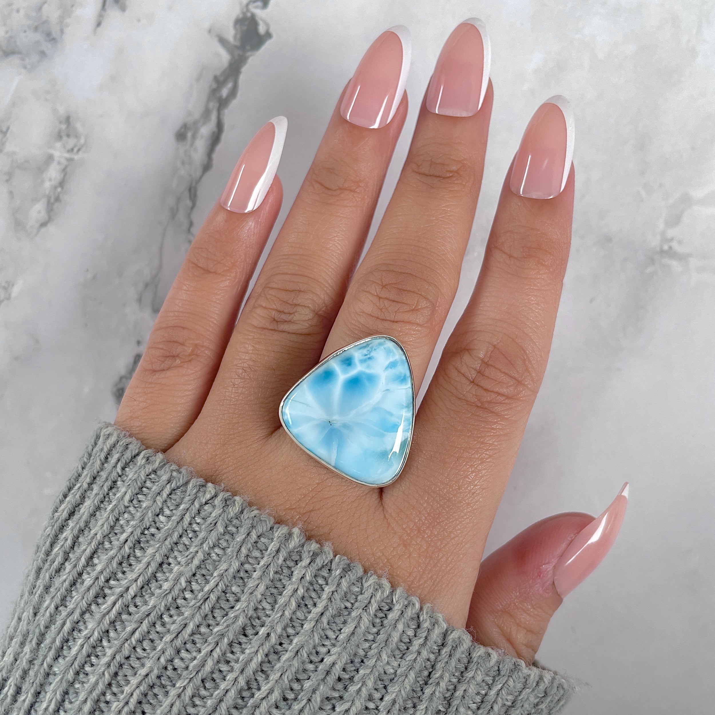Larimar Adjustable Ring-(LAR-R-1387.)