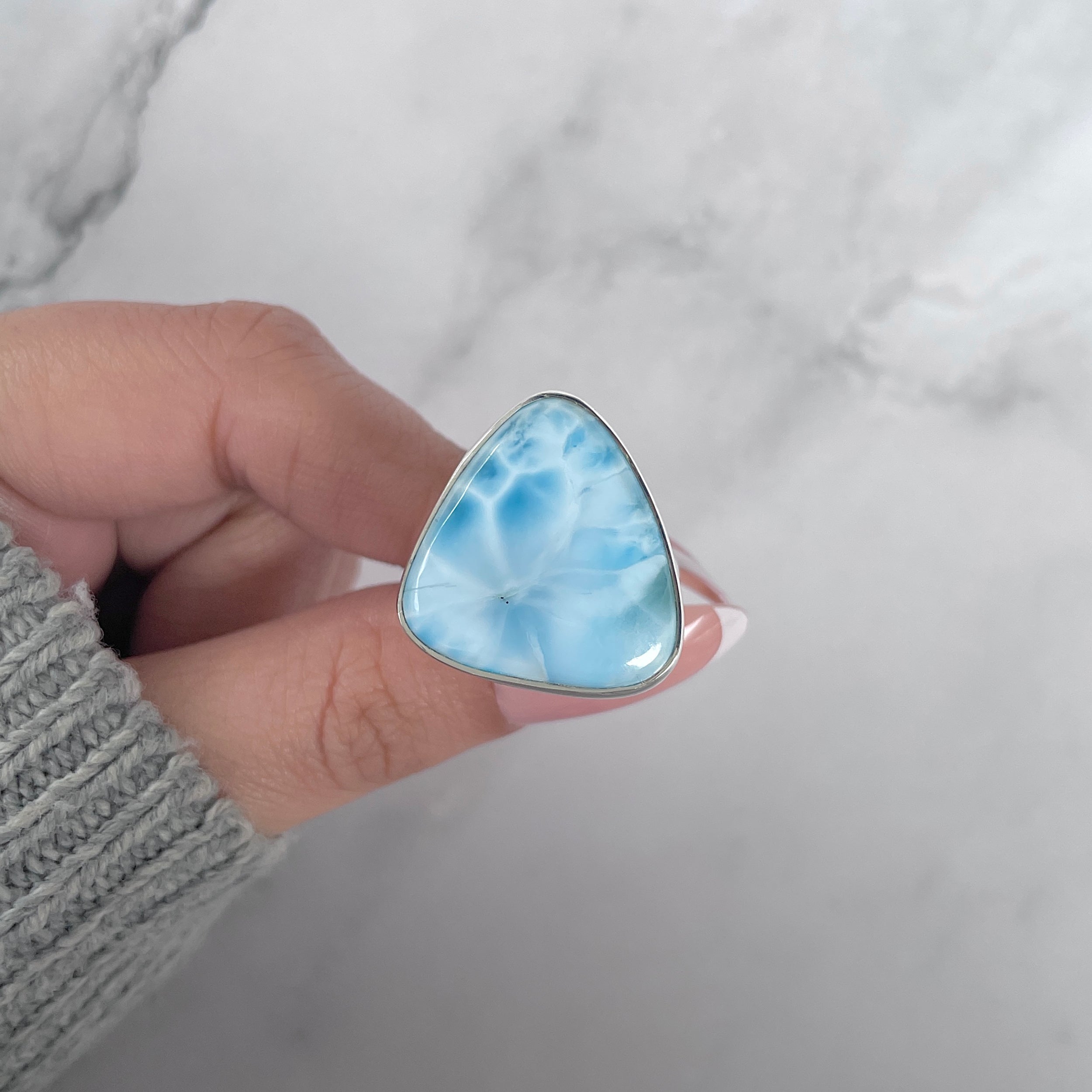 Larimar Adjustable Ring-(LAR-R-1387.)