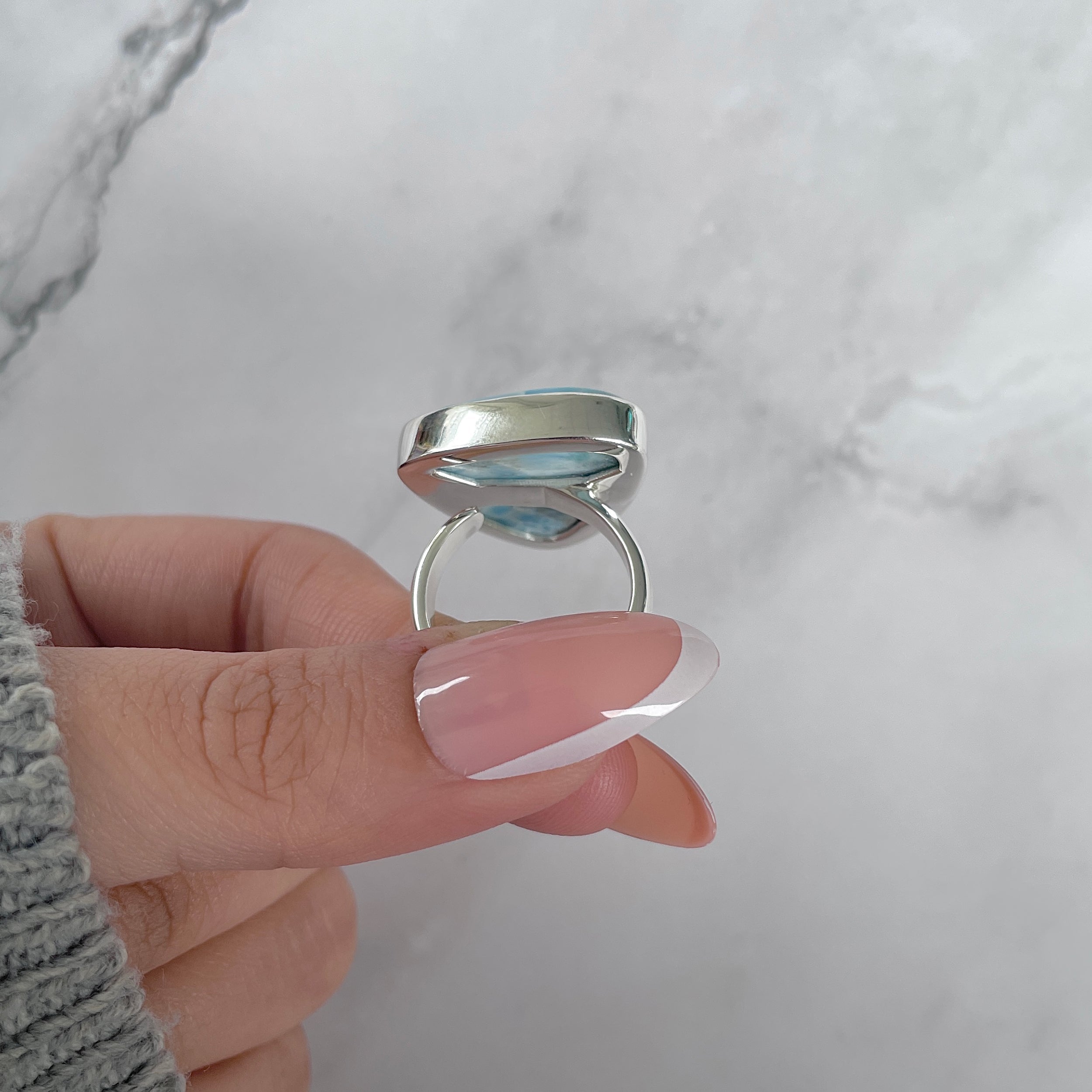 Larimar Adjustable Ring-(LAR-R-1387.)