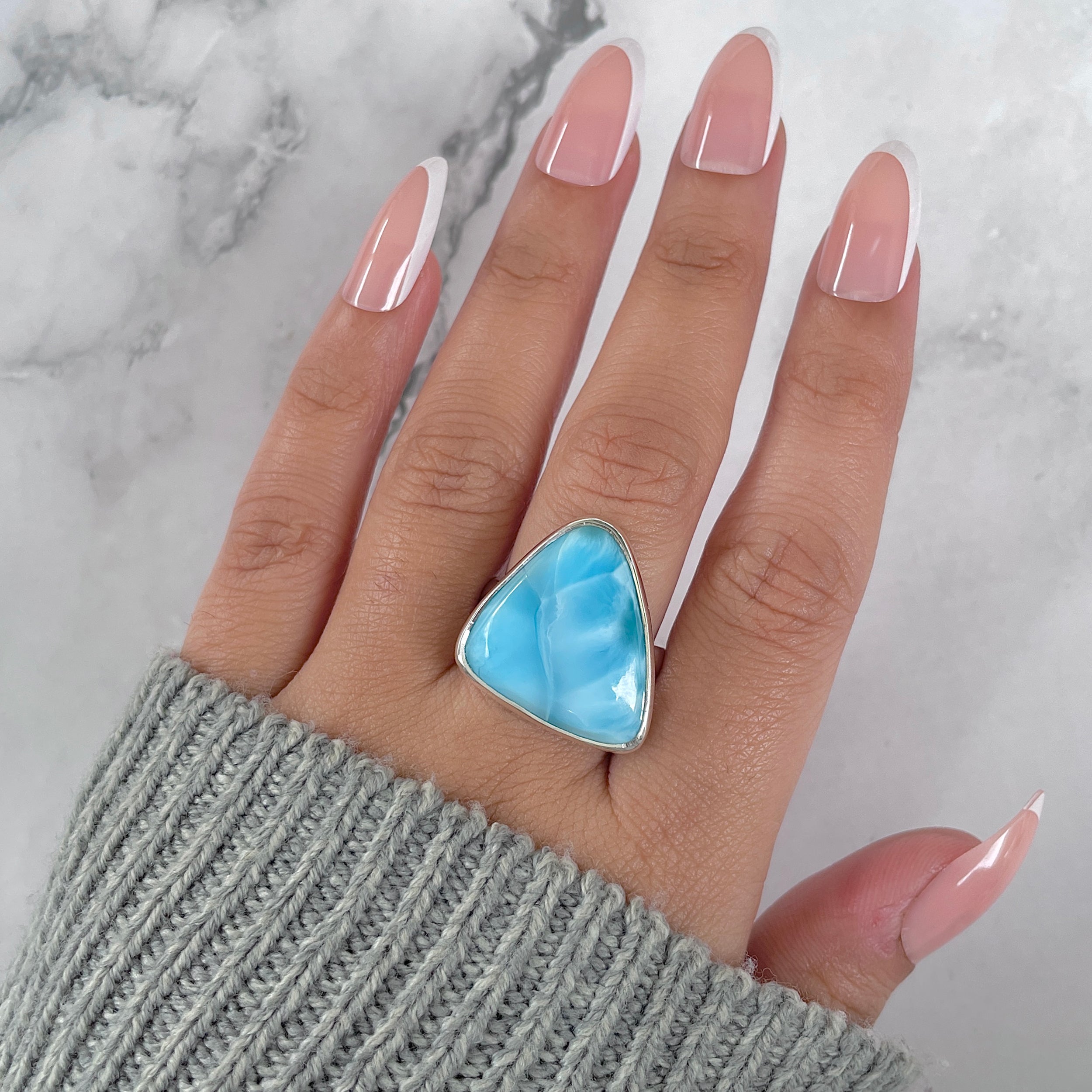 Larimar Adjustable Ring-(LAR-R-1388.)