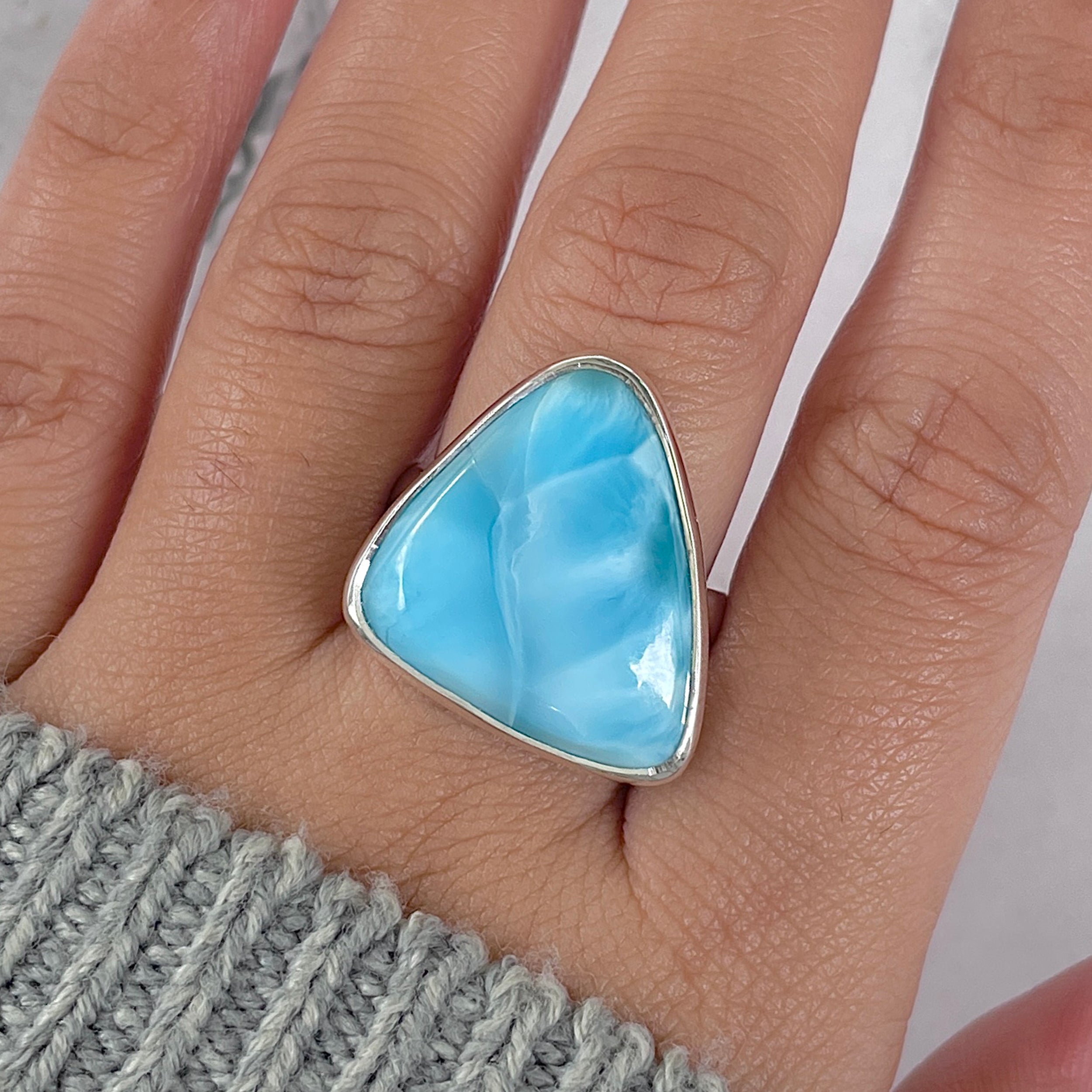 Larimar Adjustable Ring-(LAR-R-1388.)
