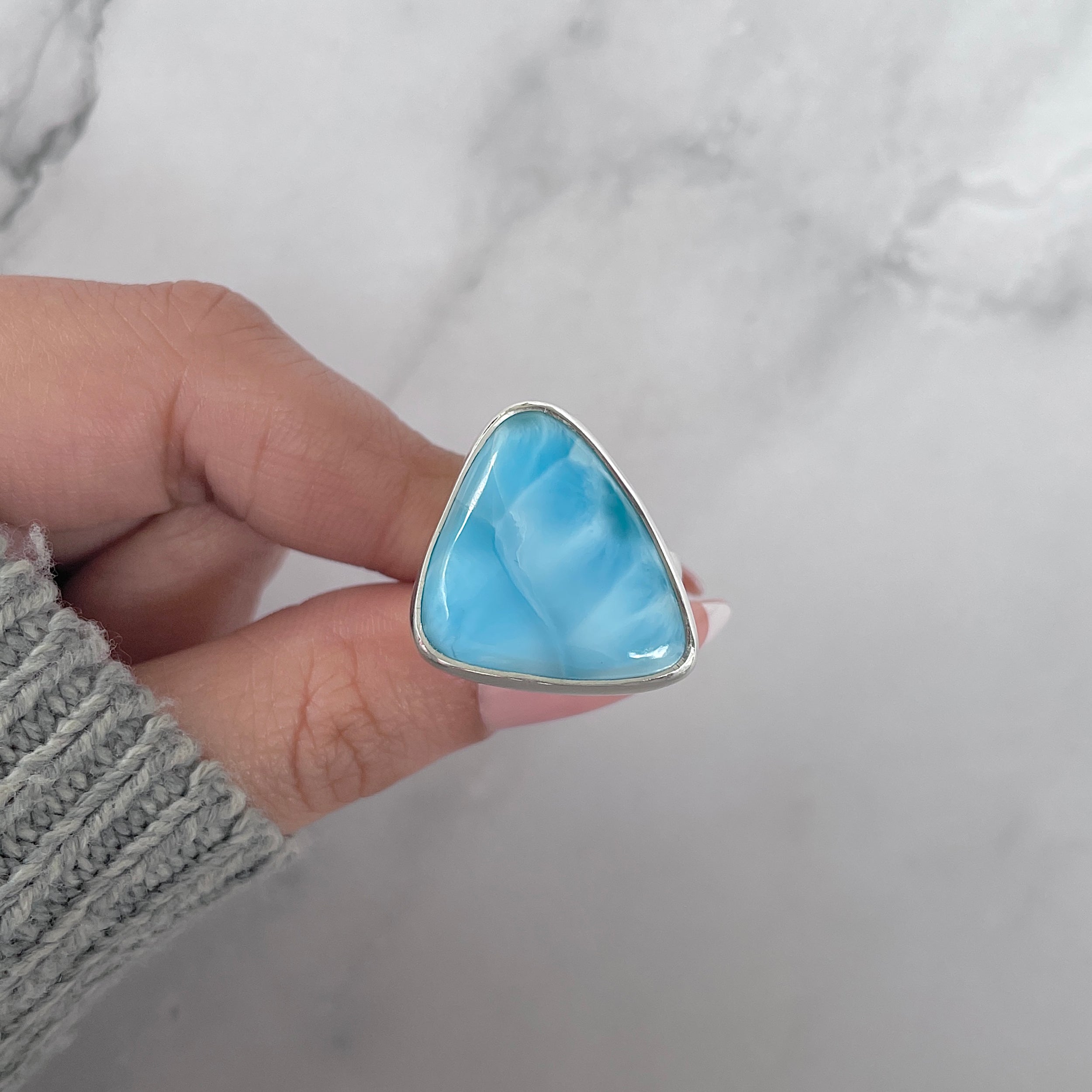 Larimar Adjustable Ring-(LAR-R-1388.)