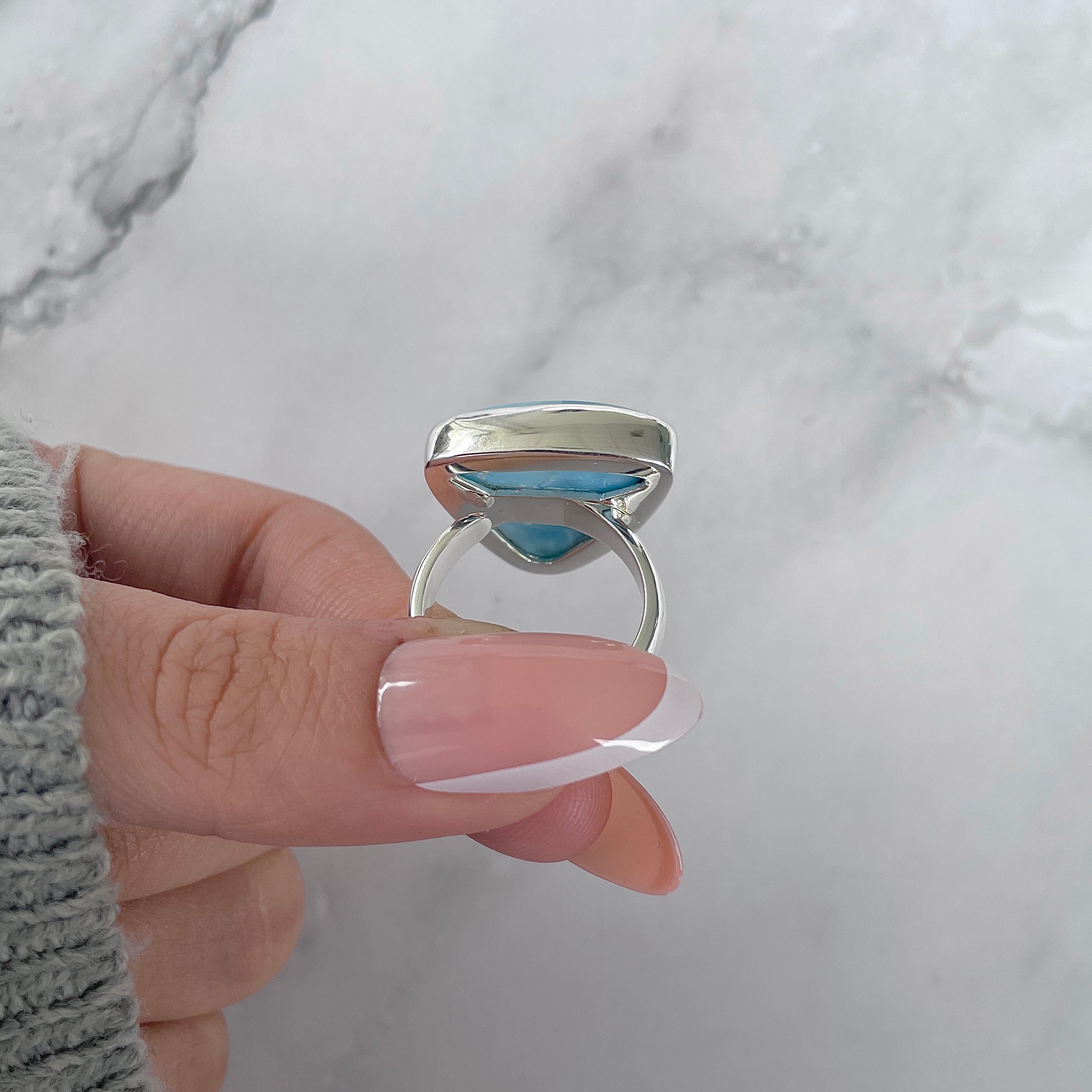 Larimar Adjustable Ring-(LAR-R-1388.)