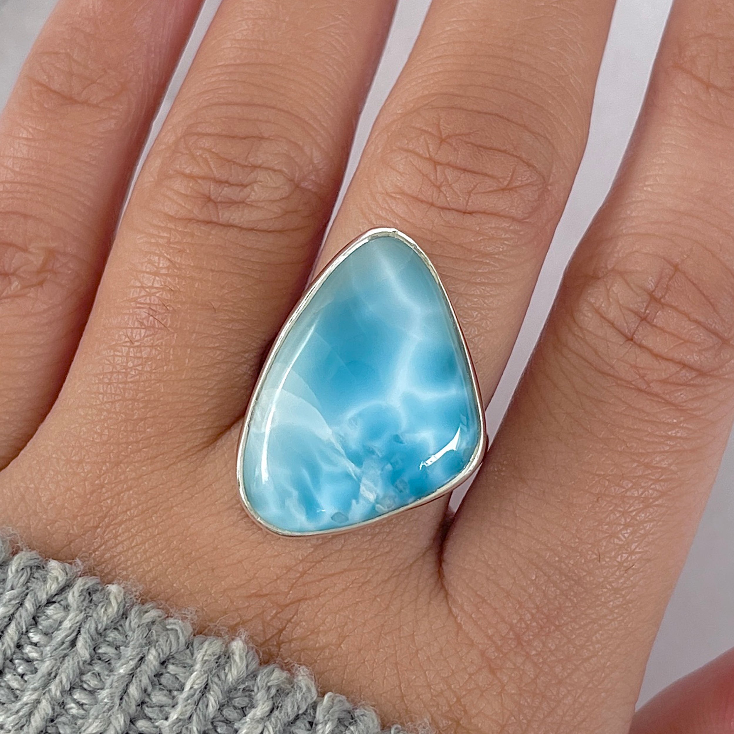 Larimar Adjustable Ring-(LAR-R-1389.)