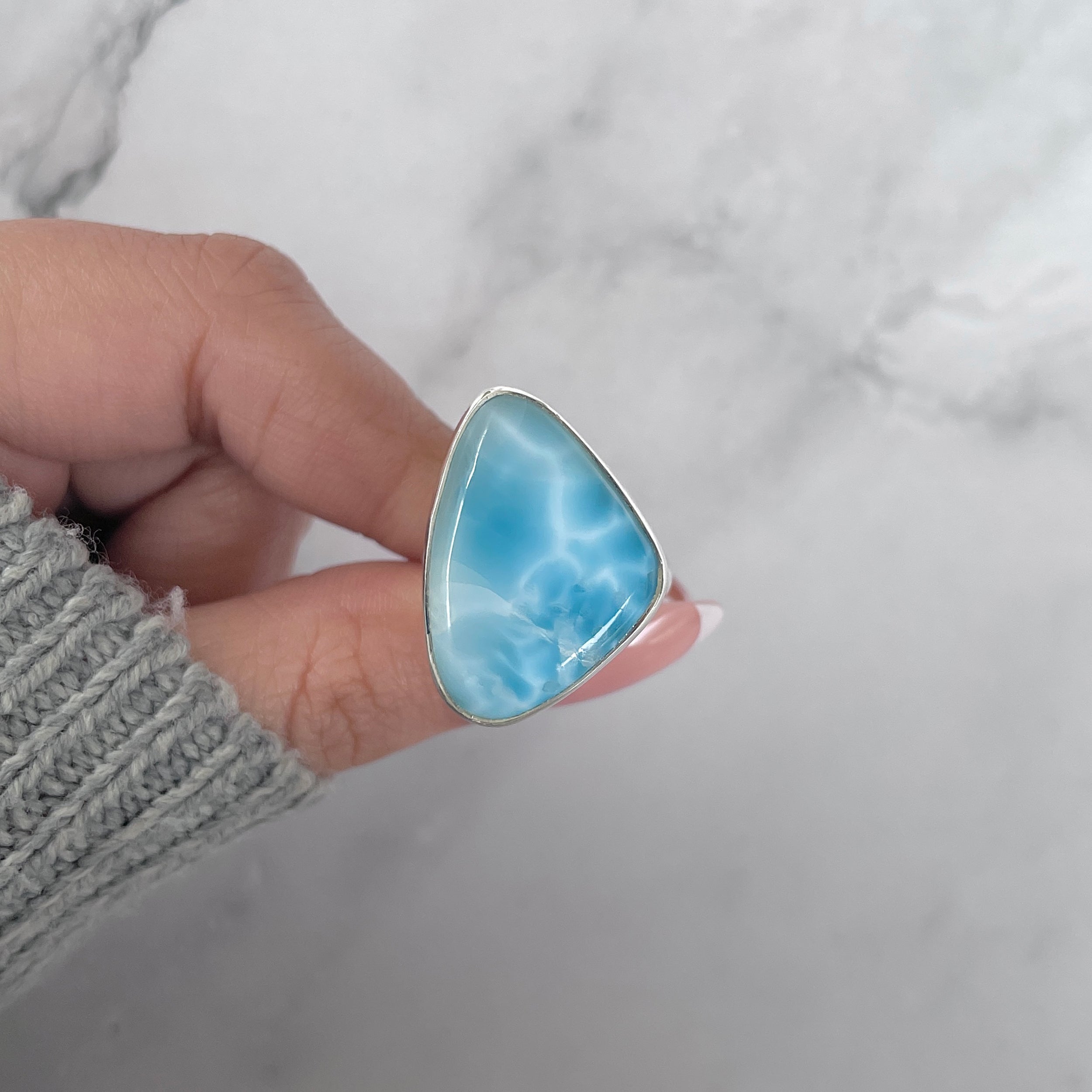 Larimar Adjustable Ring-(LAR-R-1389.)