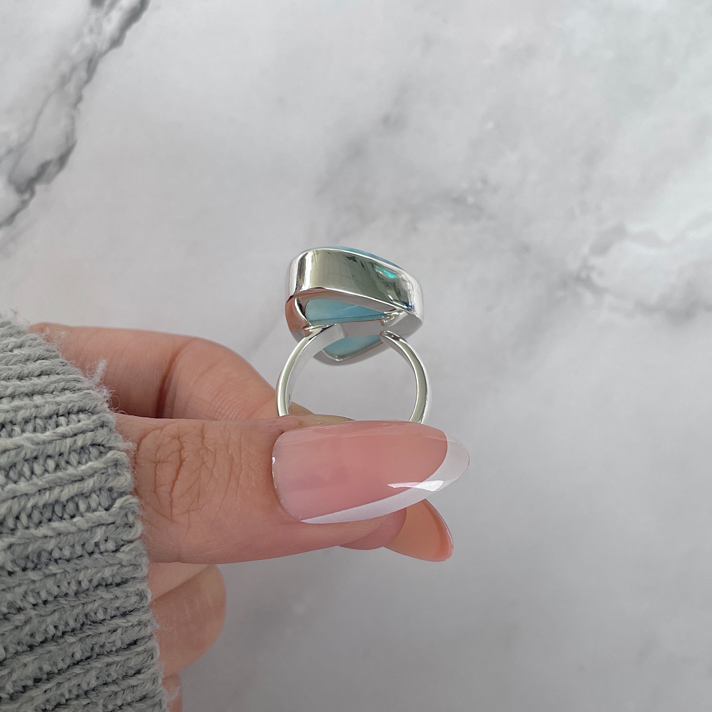 Larimar Adjustable Ring-(LAR-R-1389.)