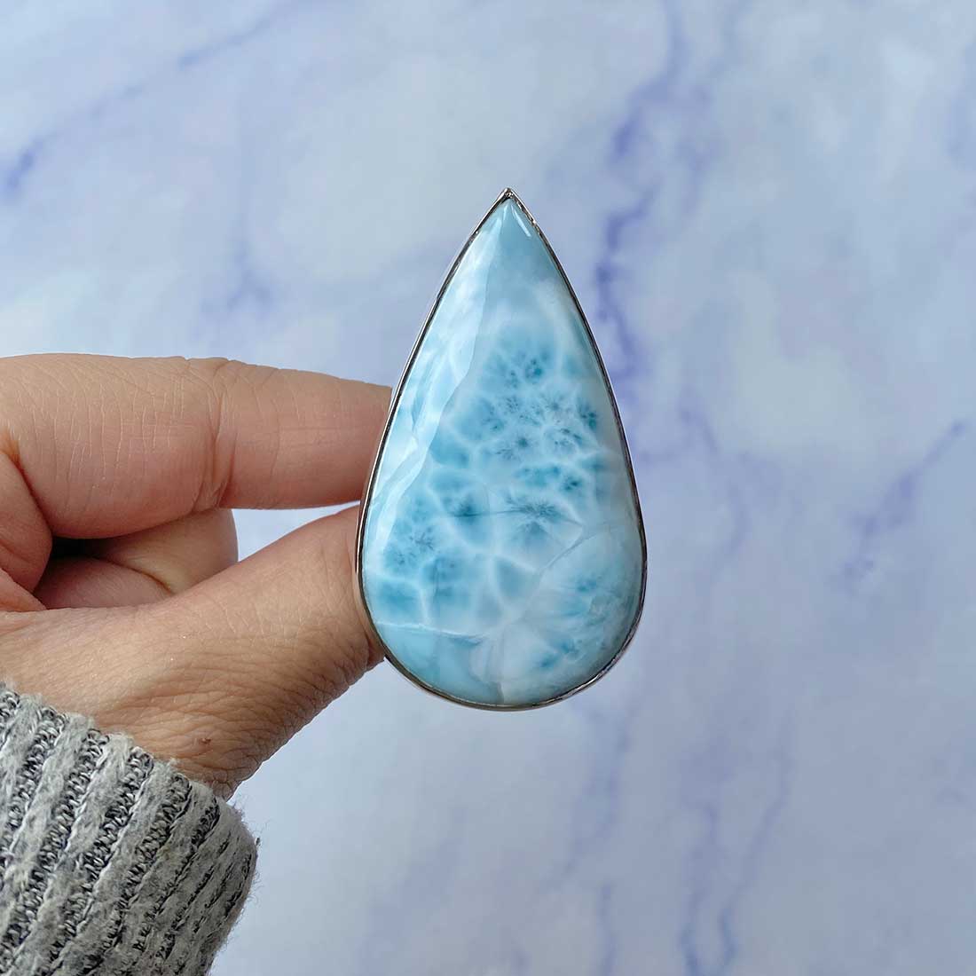 Larimar Adjustable Ring-(LAR-R-139.)