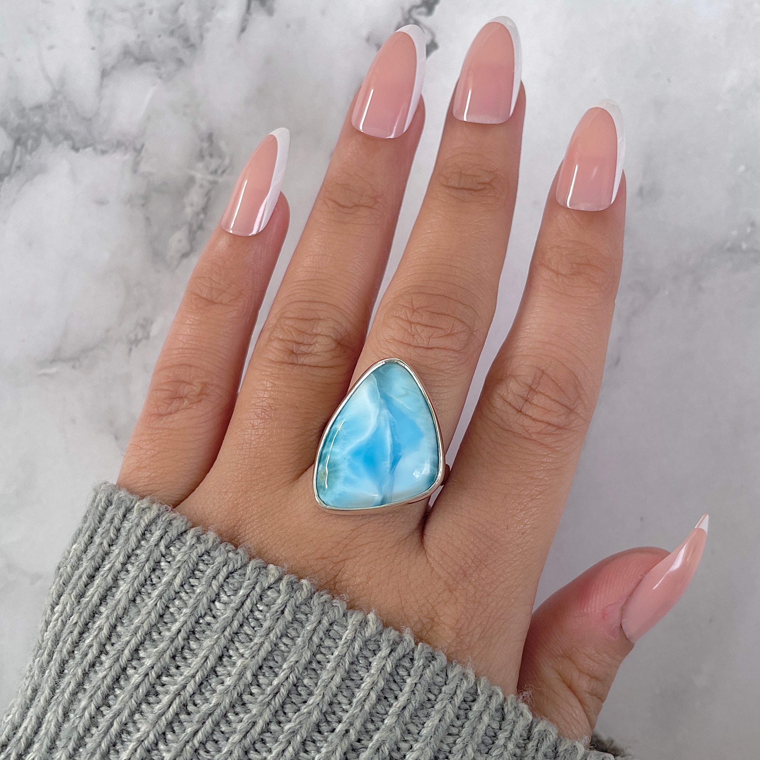 Larimar Adjustable Ring-(LAR-R-1390.)