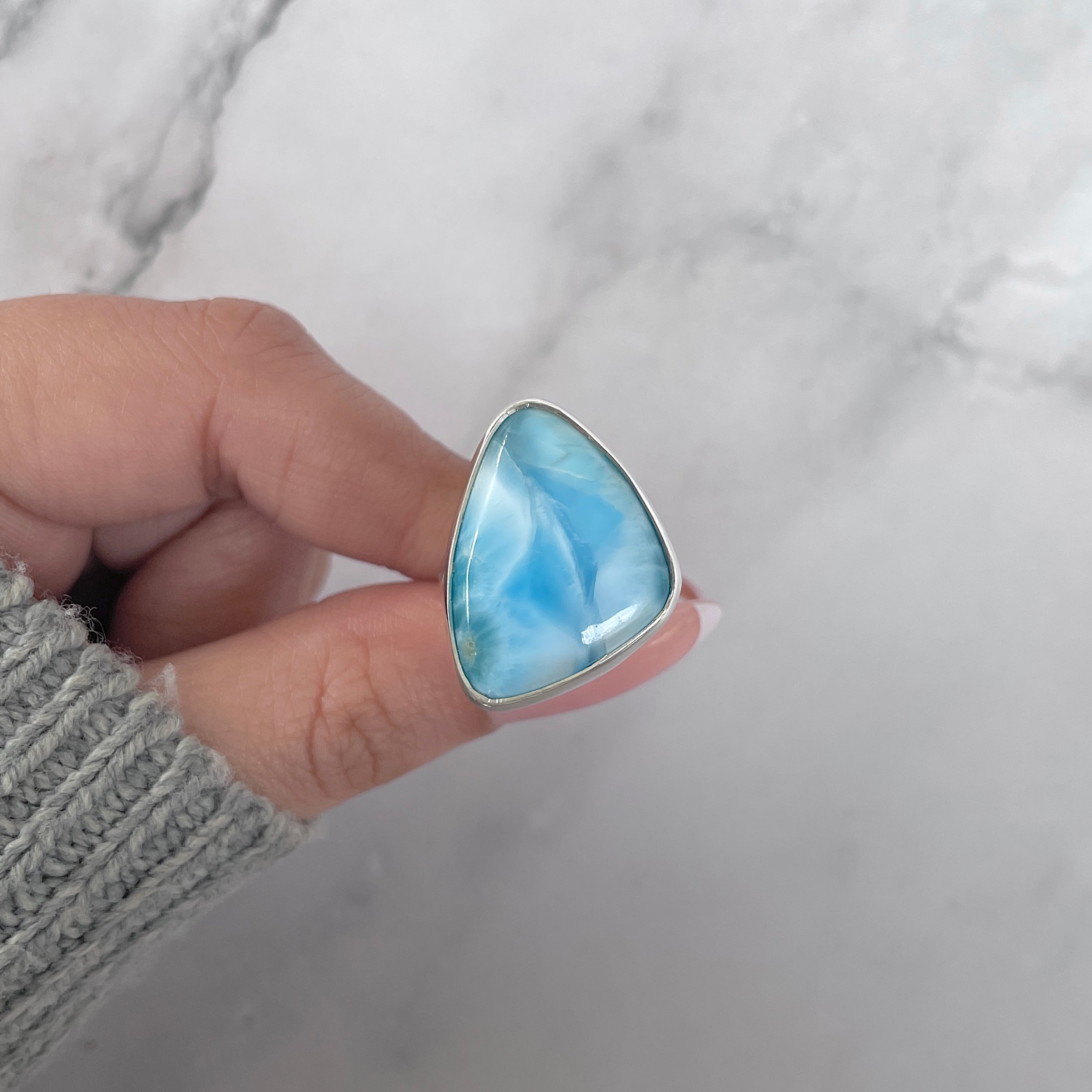 Larimar Adjustable Ring-(LAR-R-1390.)