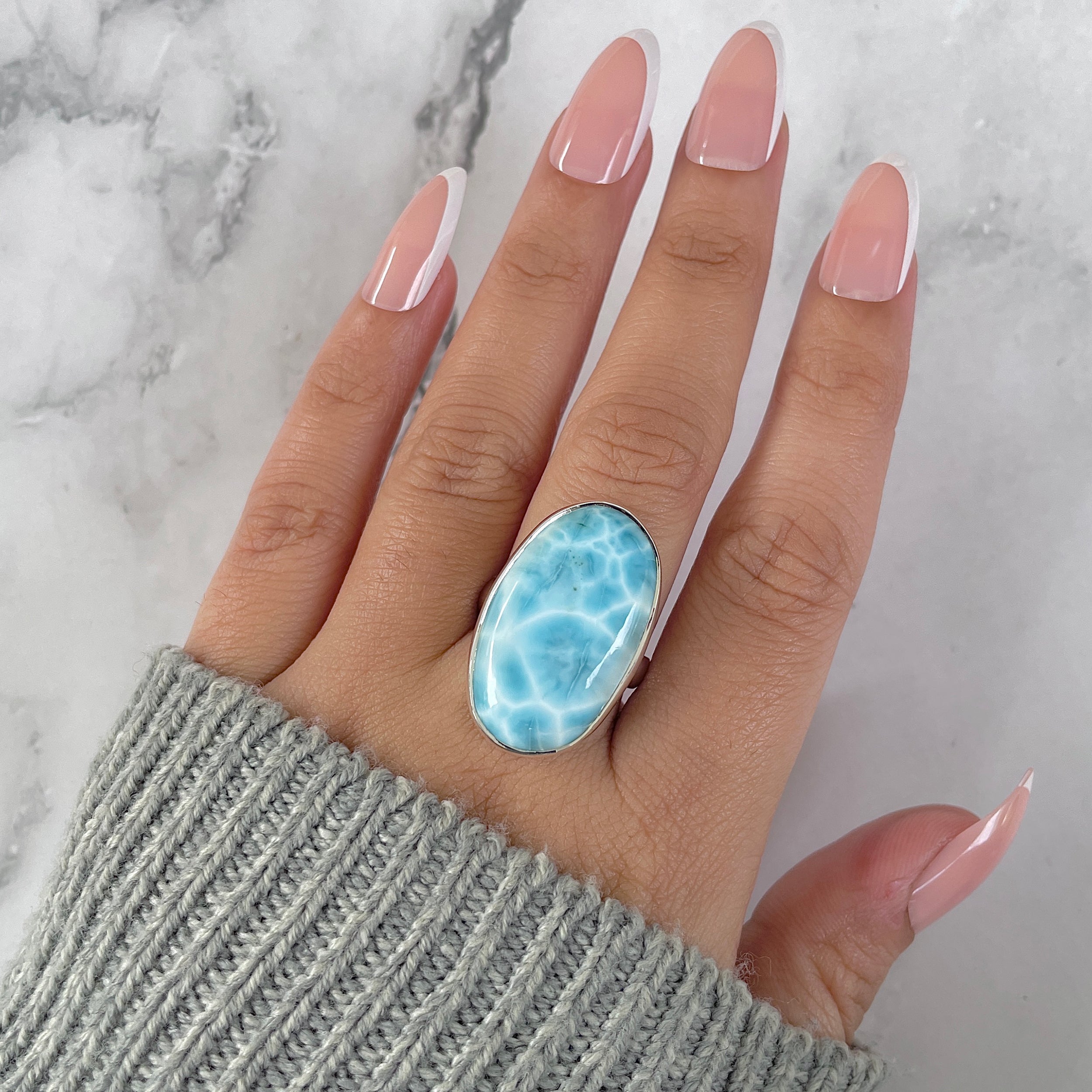 Larimar Adjustable Ring-(LAR-R-1391.)