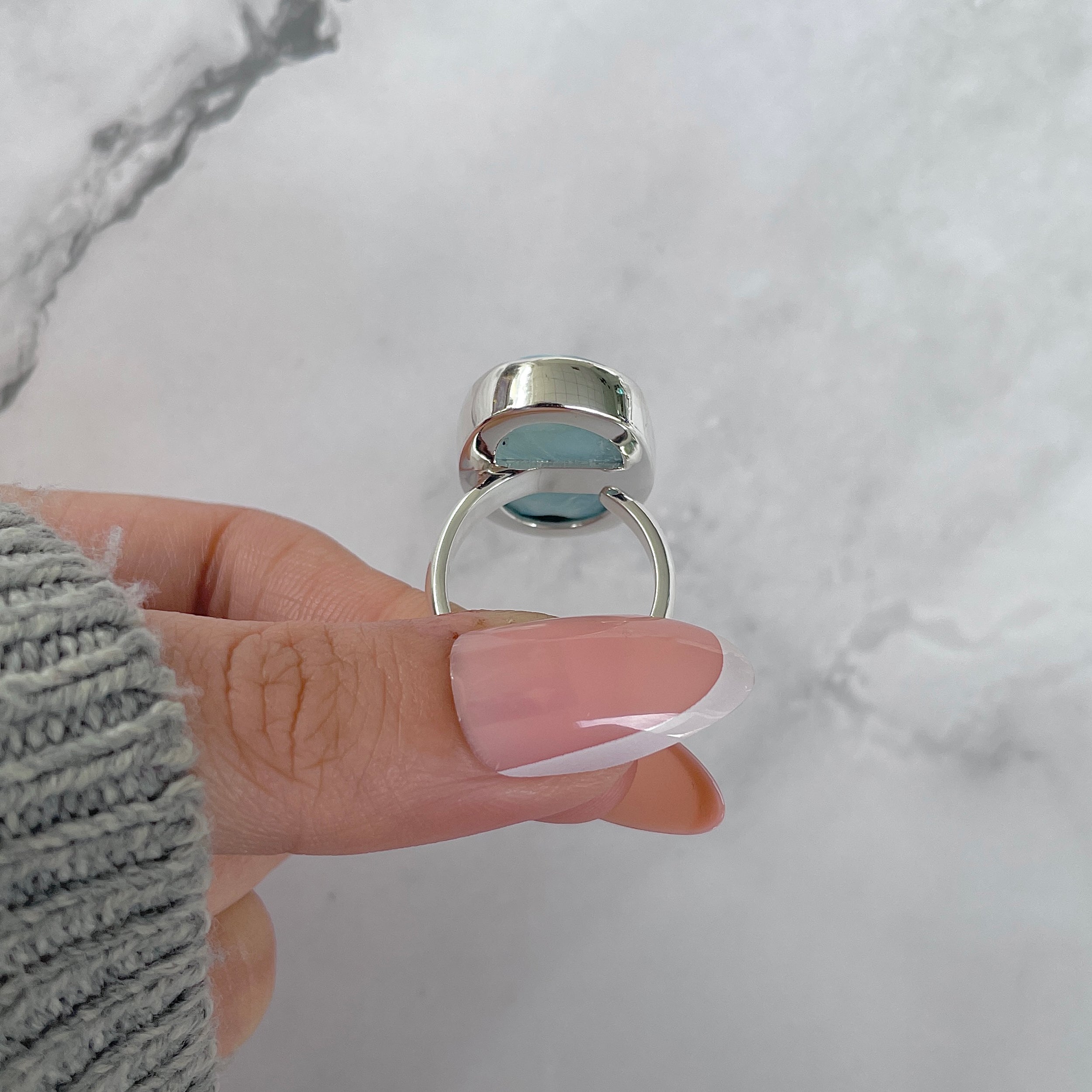 Larimar Adjustable Ring-(LAR-R-1391.)