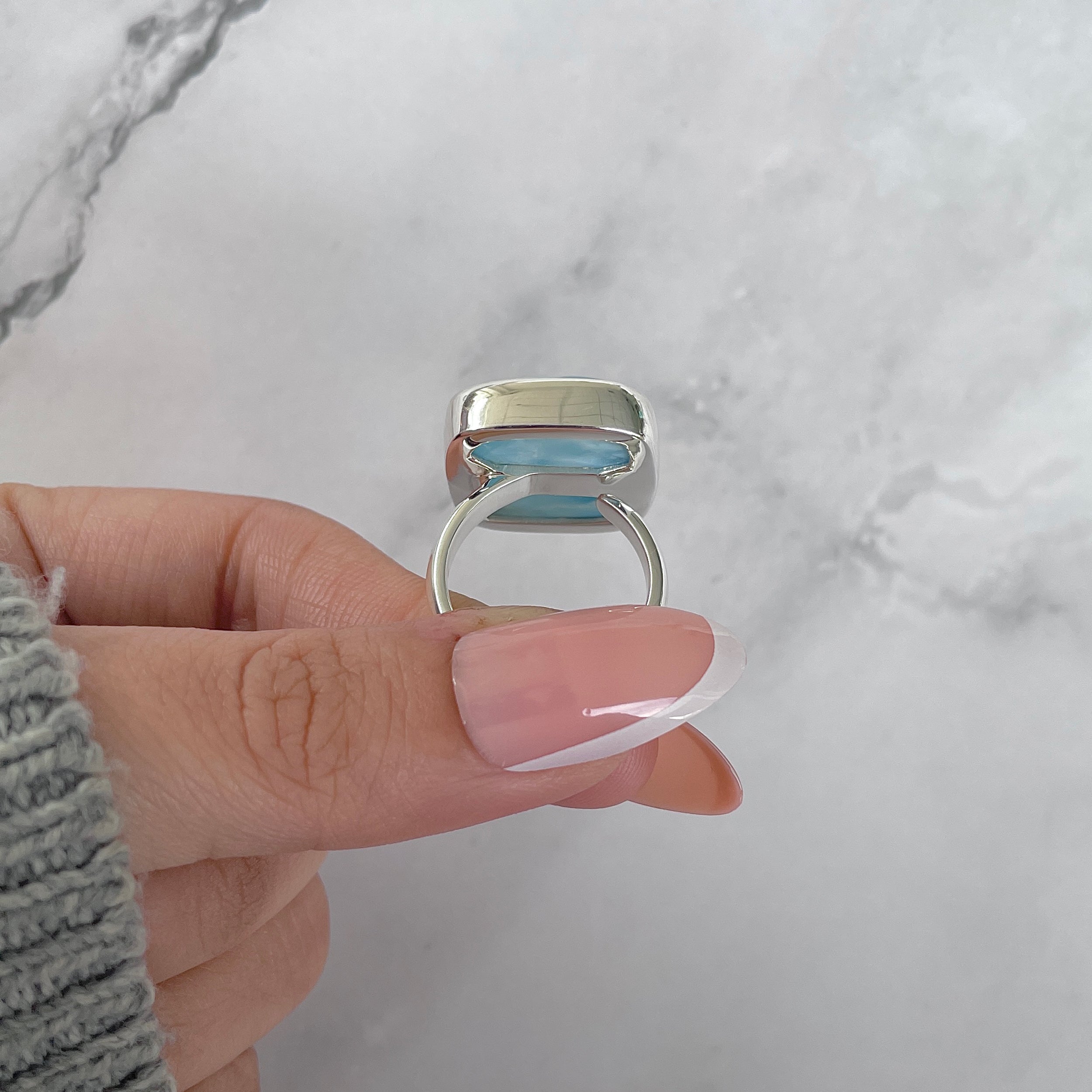 Larimar Adjustable Ring-(LAR-R-1392.)