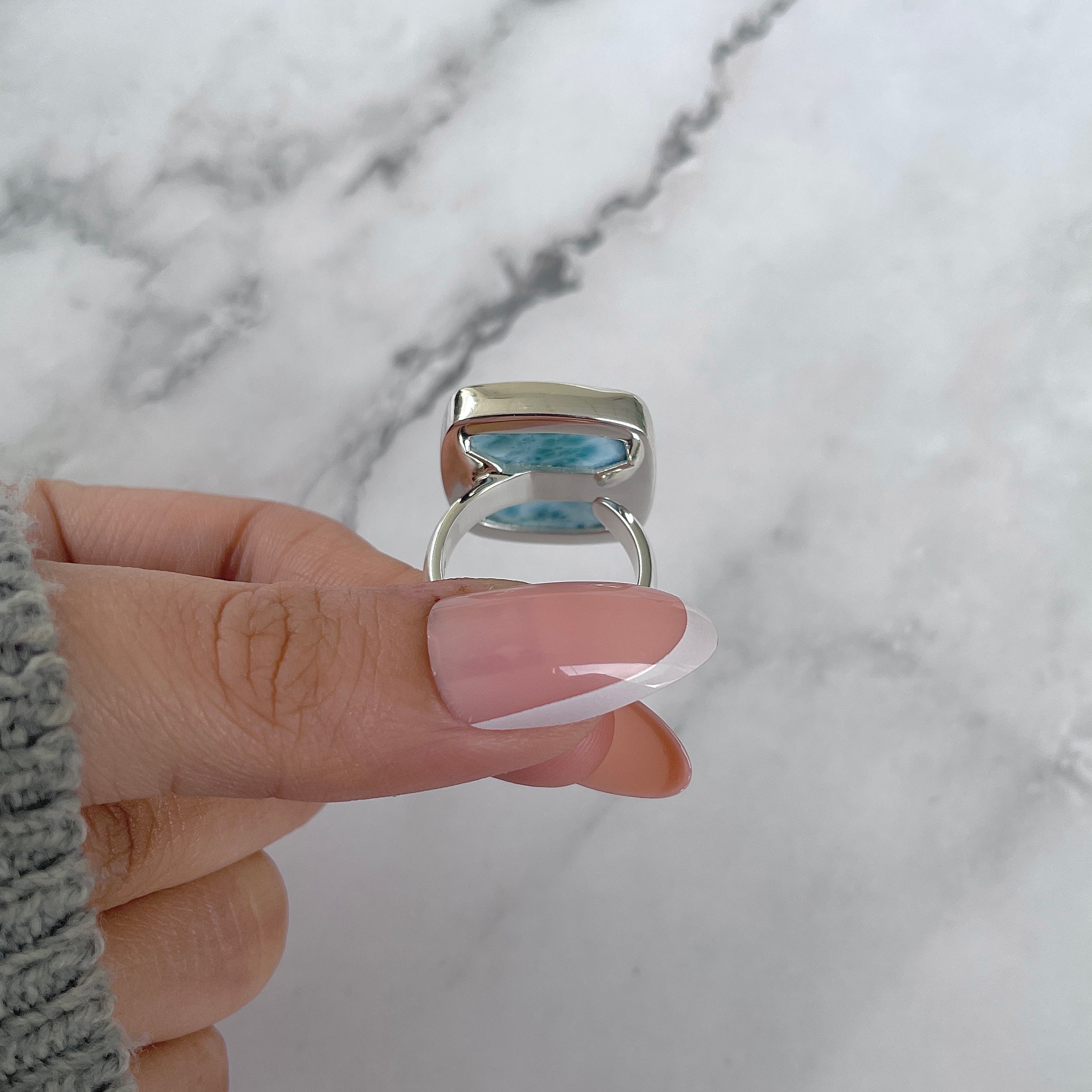 Larimar Adjustable Ring-(LAR-R-1395.)