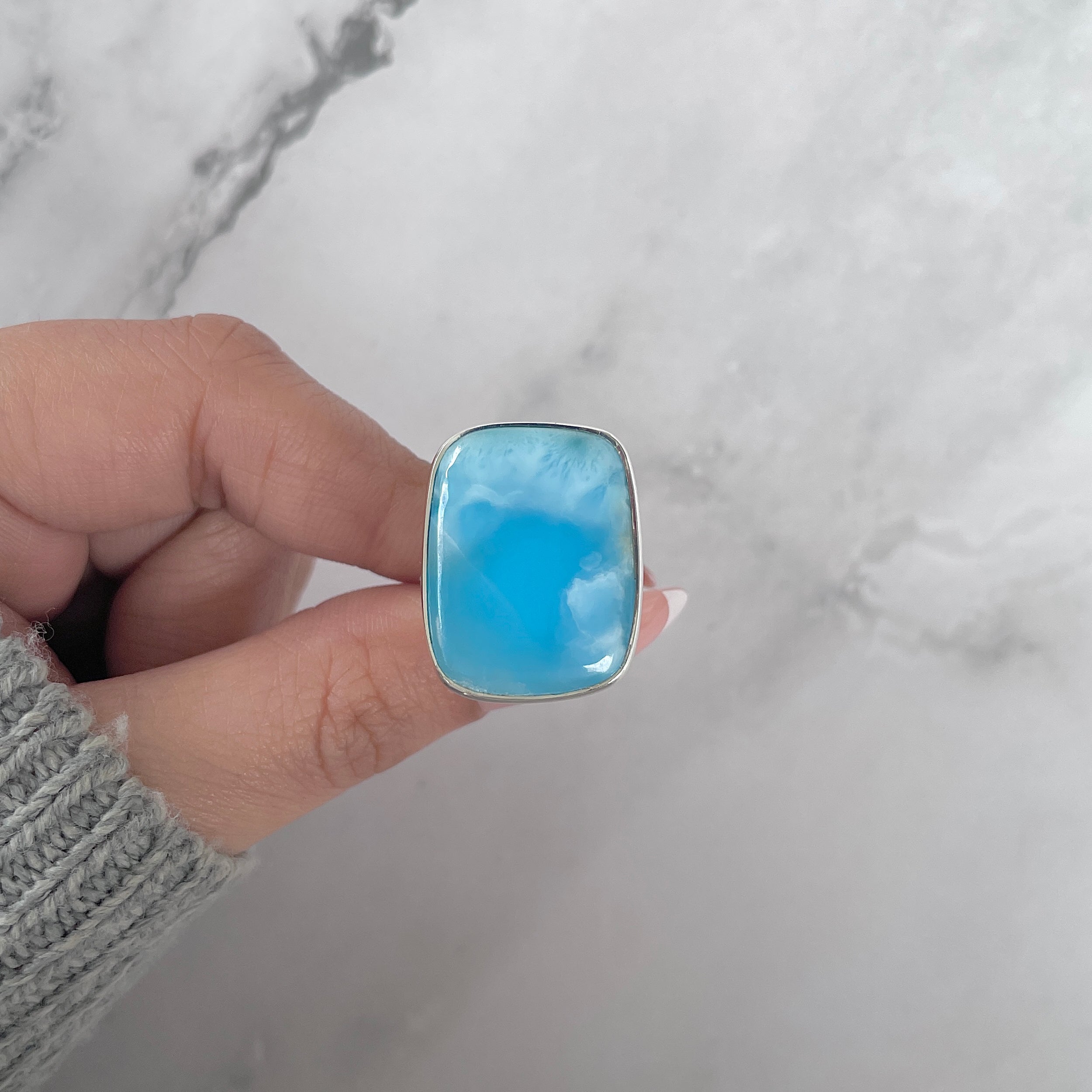 Larimar Adjustable Ring-(LAR-R-1396.)