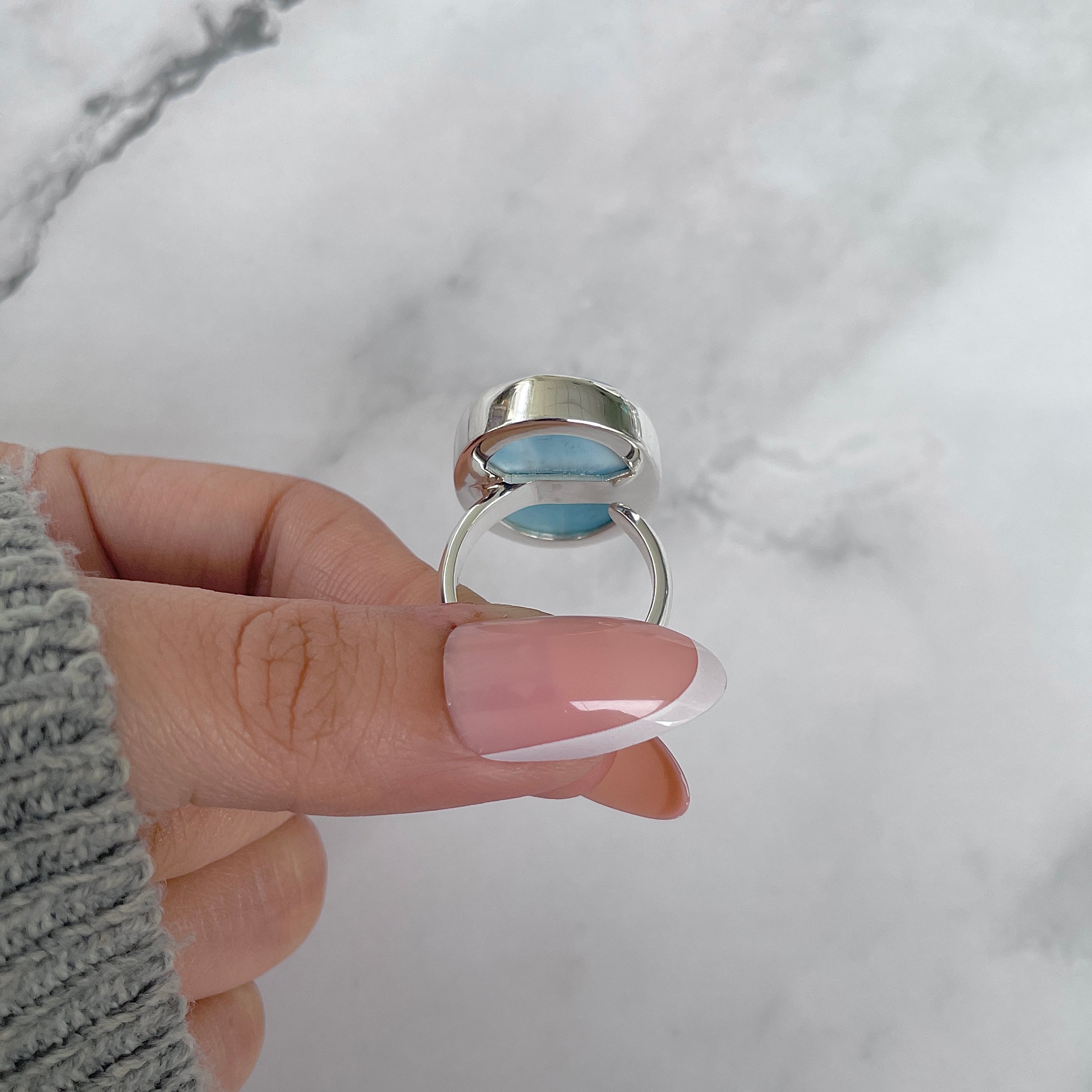 Larimar Adjustable Ring-(LAR-R-1397.)