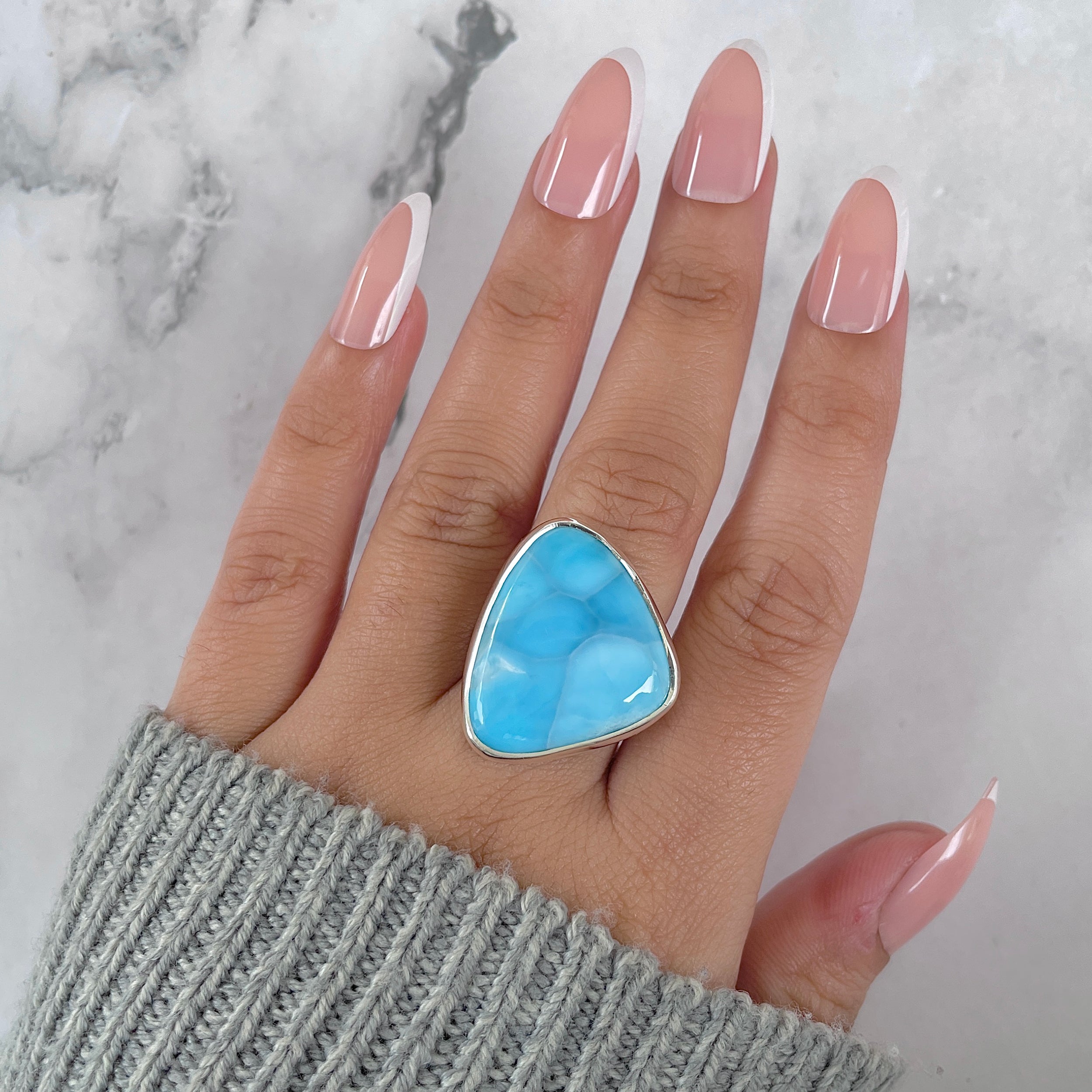 Larimar Adjustable Ring-(LAR-R-1399.)